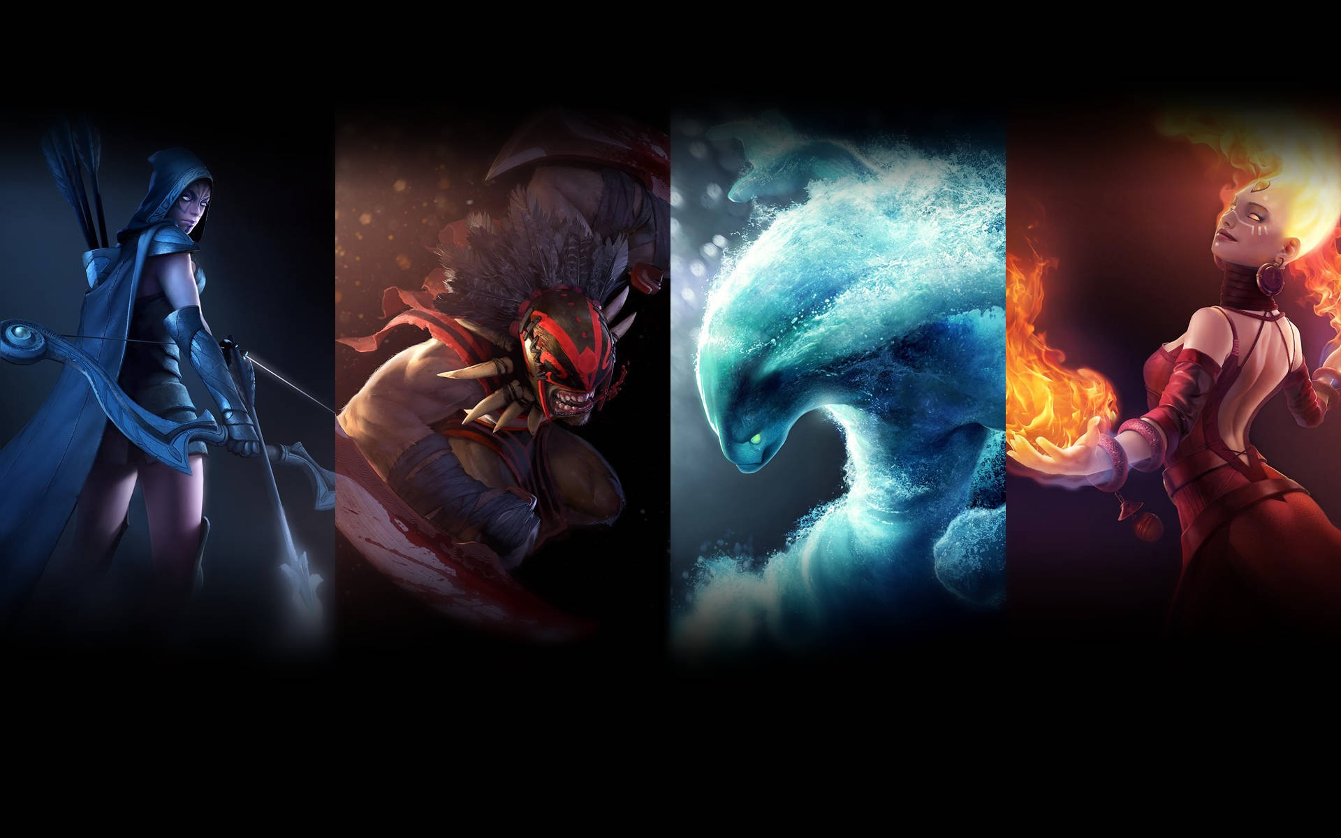 Dota 2, heroes, weapons, Full HD Desktop Wallpaper