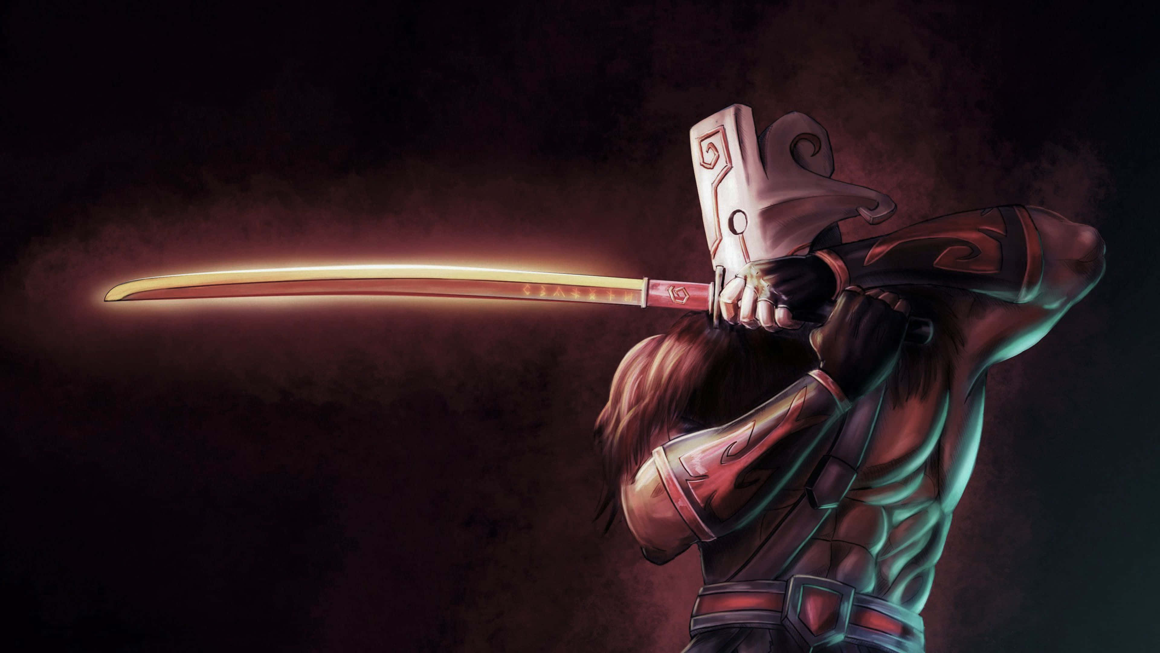 Dota, masked warrior, ornate armor, 4K Desktop Wallpaper