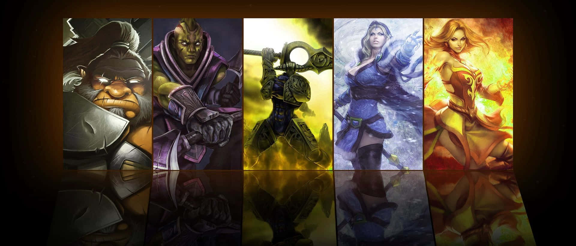 DOTA, fantasy characters, fiery glowing effects, Full HD Desktop Wallpaper