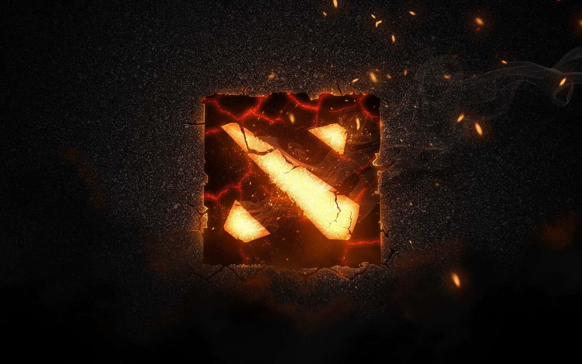 Dota 2, glowing, cracked stone surface, Full HD Desktop Wallpaper