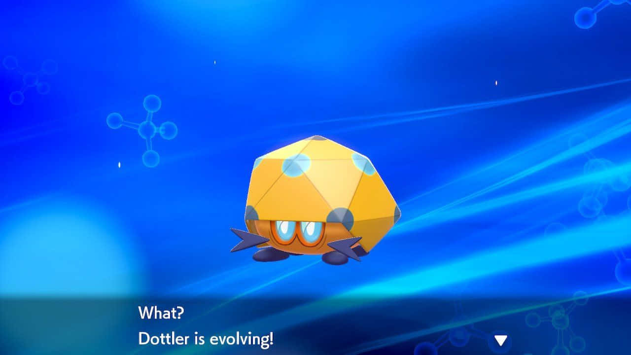 Dottler, yellow polygonal, glowing blue energy streaks, HD Desktop Wallpaper