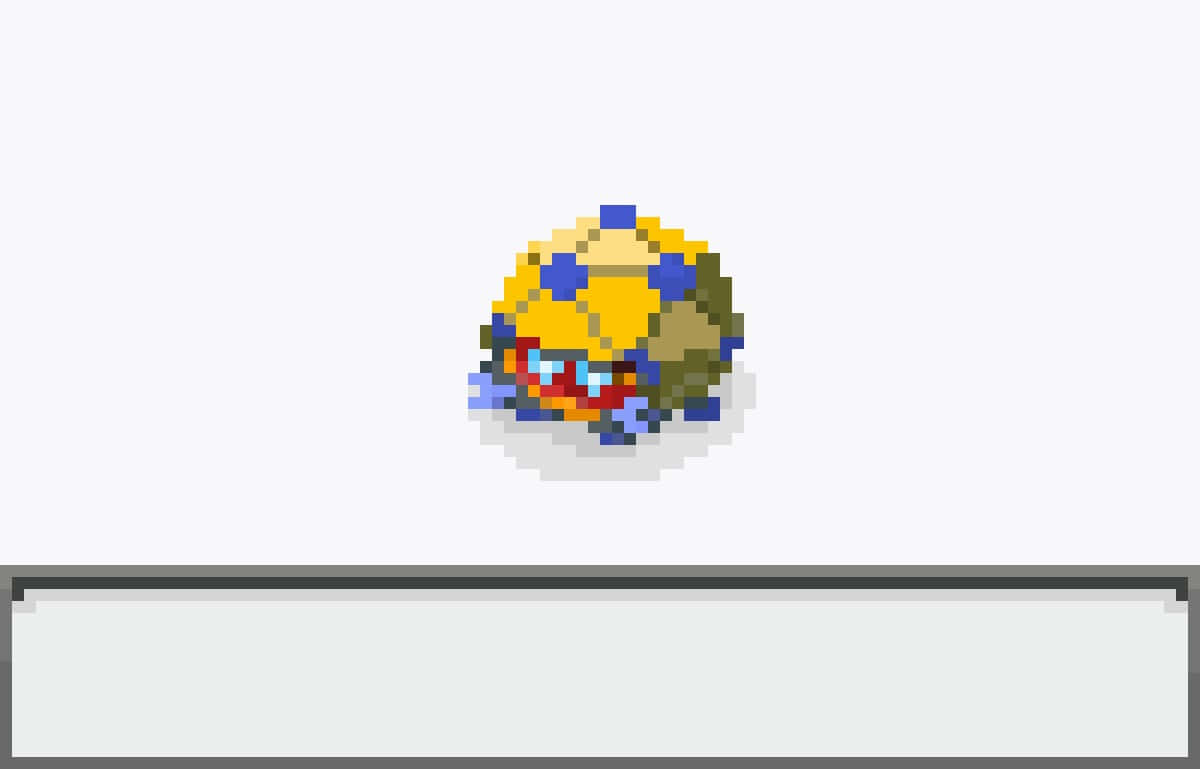 Dottler, yellow and blue spherical creature, red mouth, SD Desktop Wallpaper