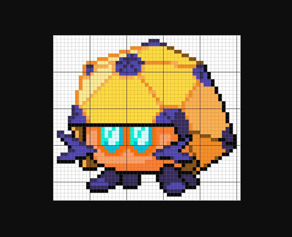 Dottler, pixel art, orange crab, SD Desktop Wallpaper