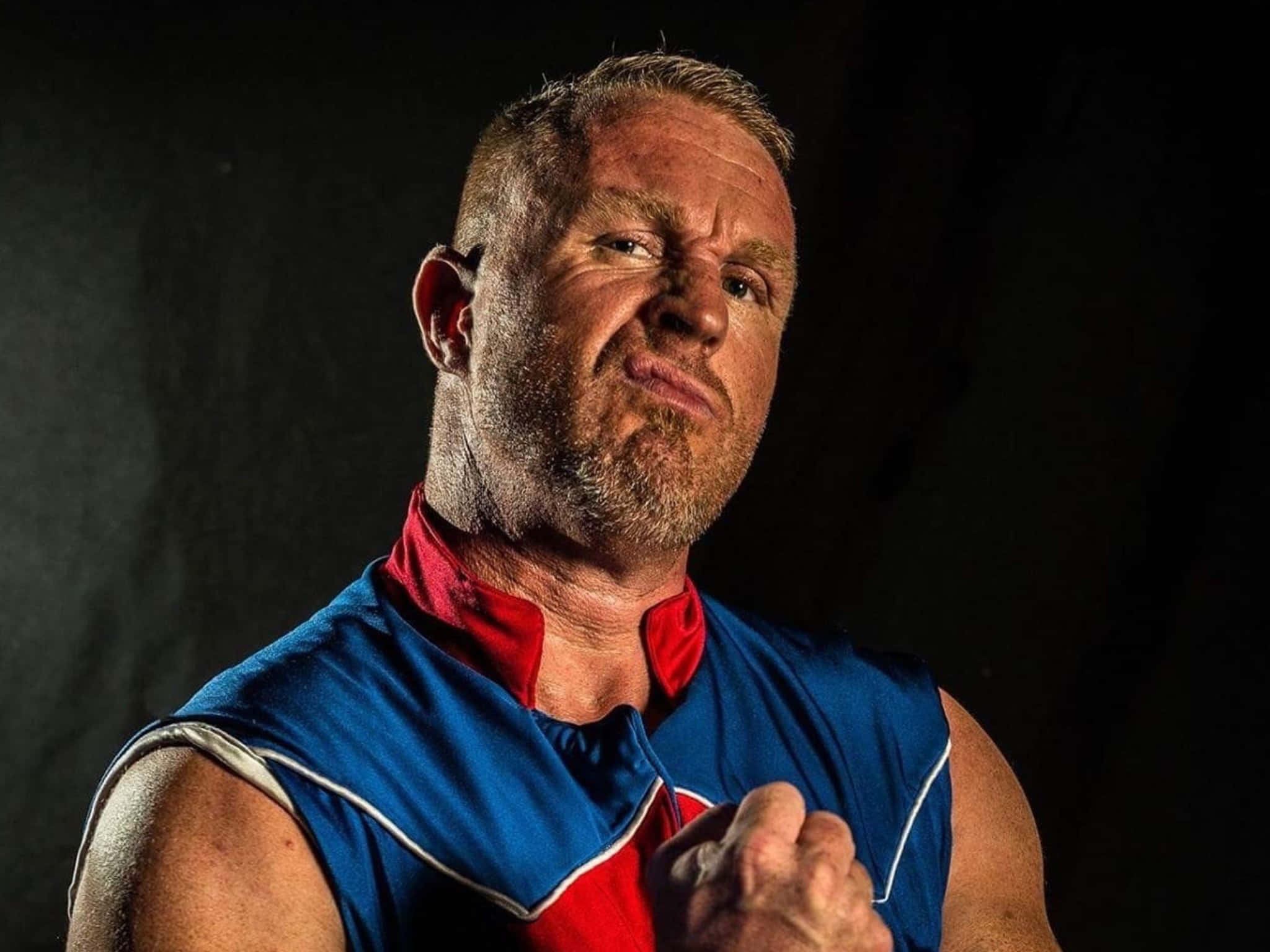 Doug Williams, wrestler, blue and red sleeveless jersey, Full HD Desktop Wallpaper