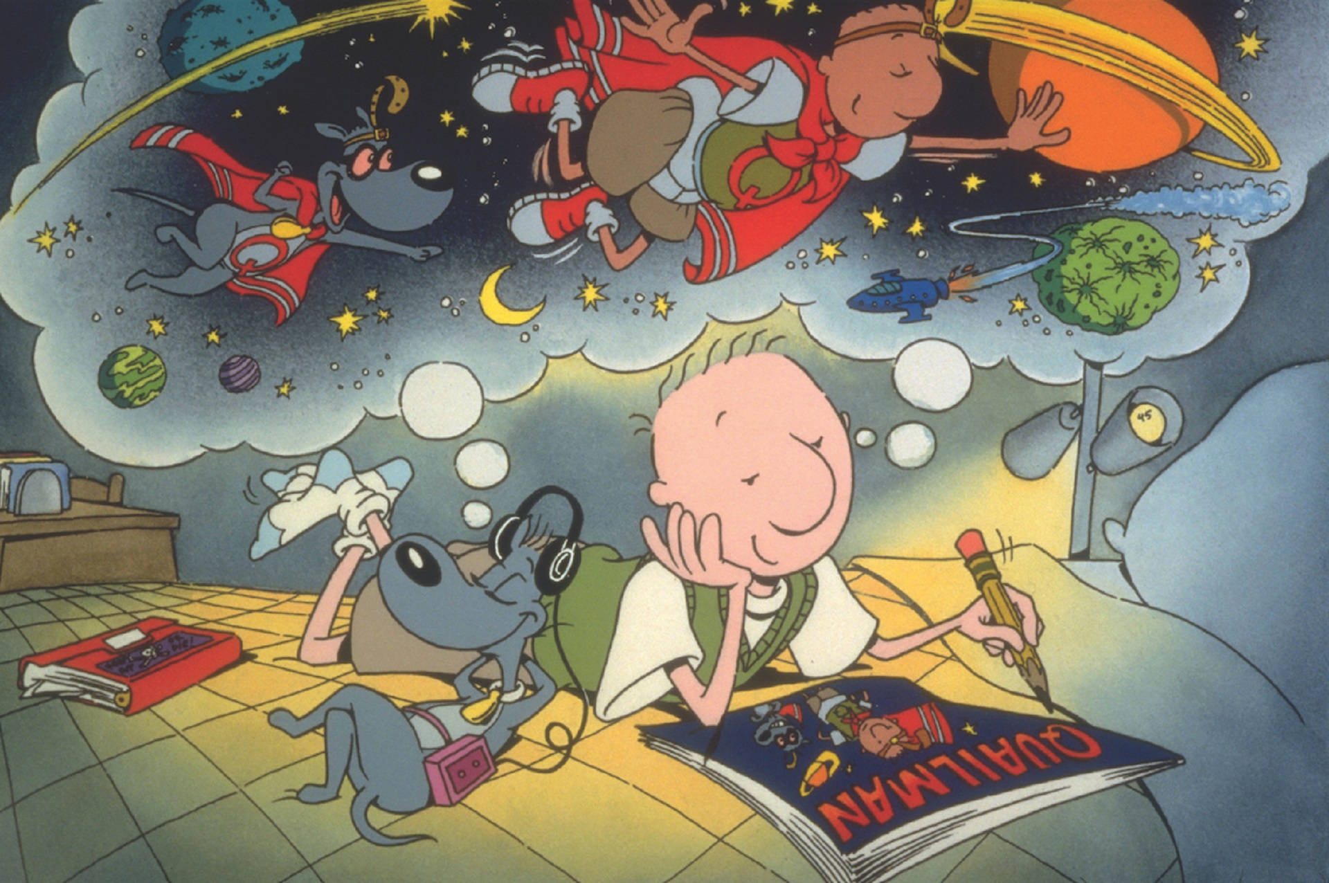 Doug, Porkchop, space adventures, Full HD Desktop Wallpaper