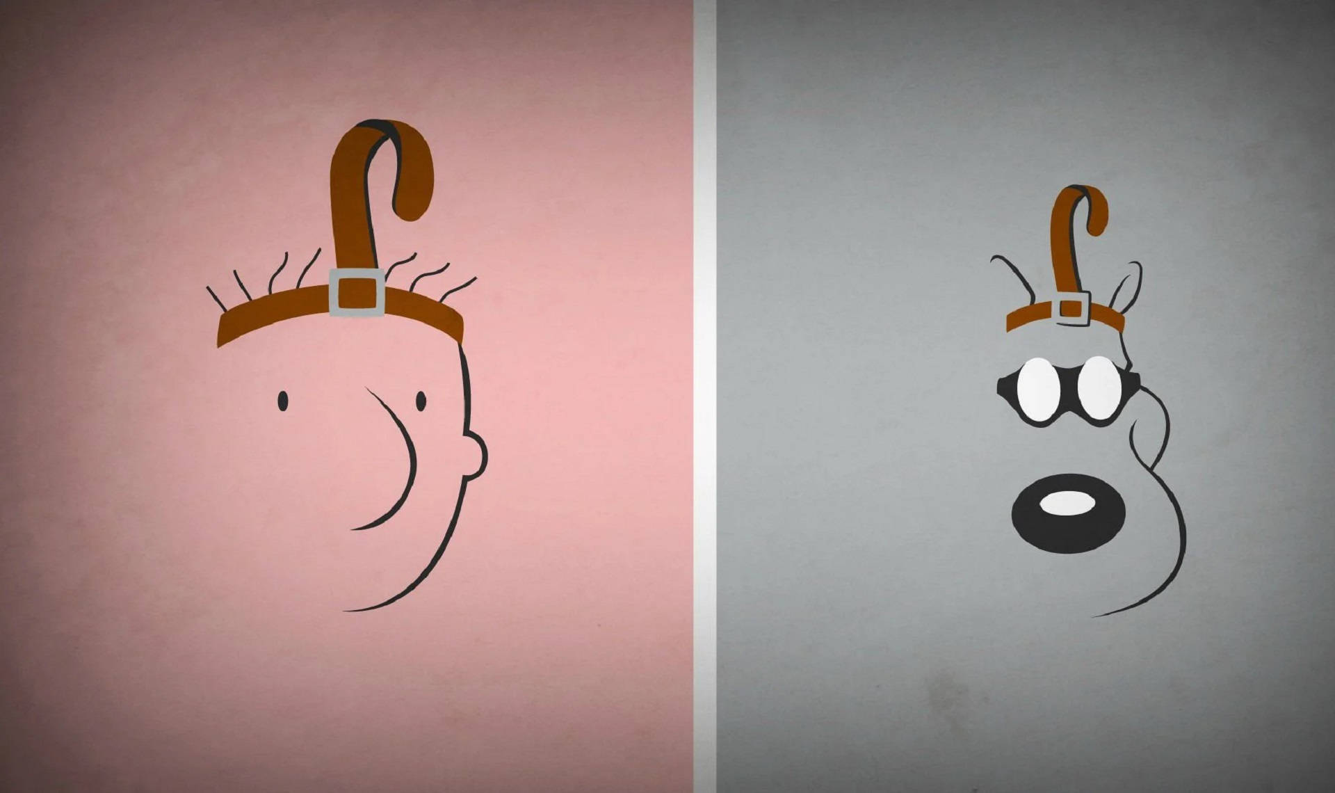 Doug, Porkchop, elf hats, Full HD Desktop Wallpaper