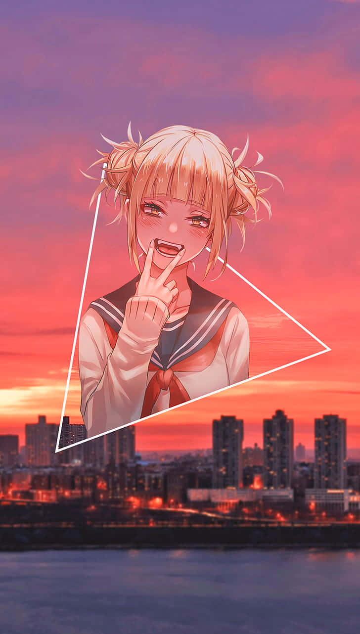 toga mha, blond hair, sailor uniform, HD Phone Wallpaper