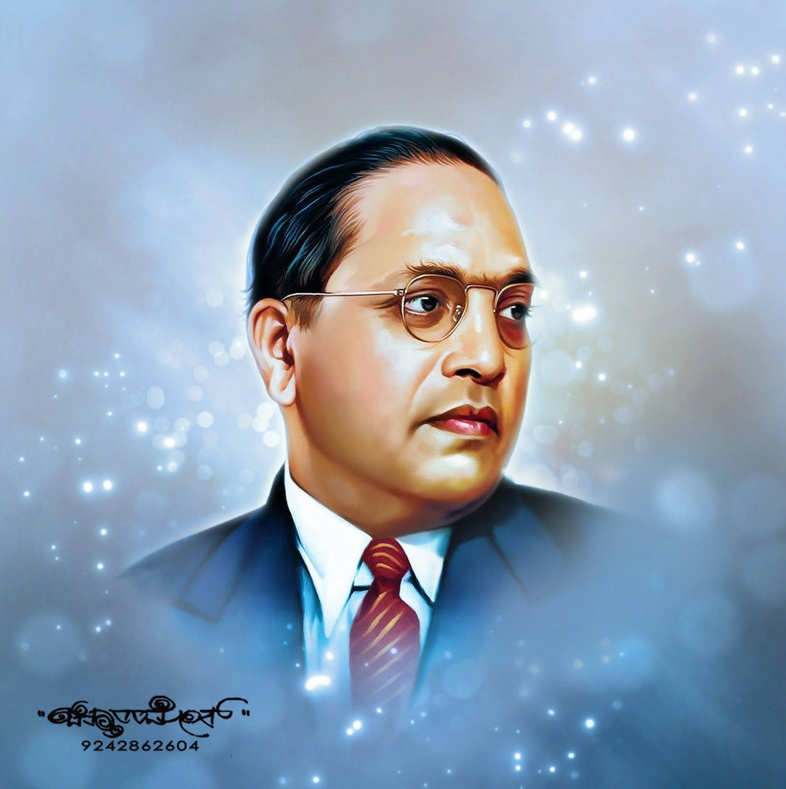 Dr Babasaheb Ambedkar, suit, glasses, HD Phone Wallpaper