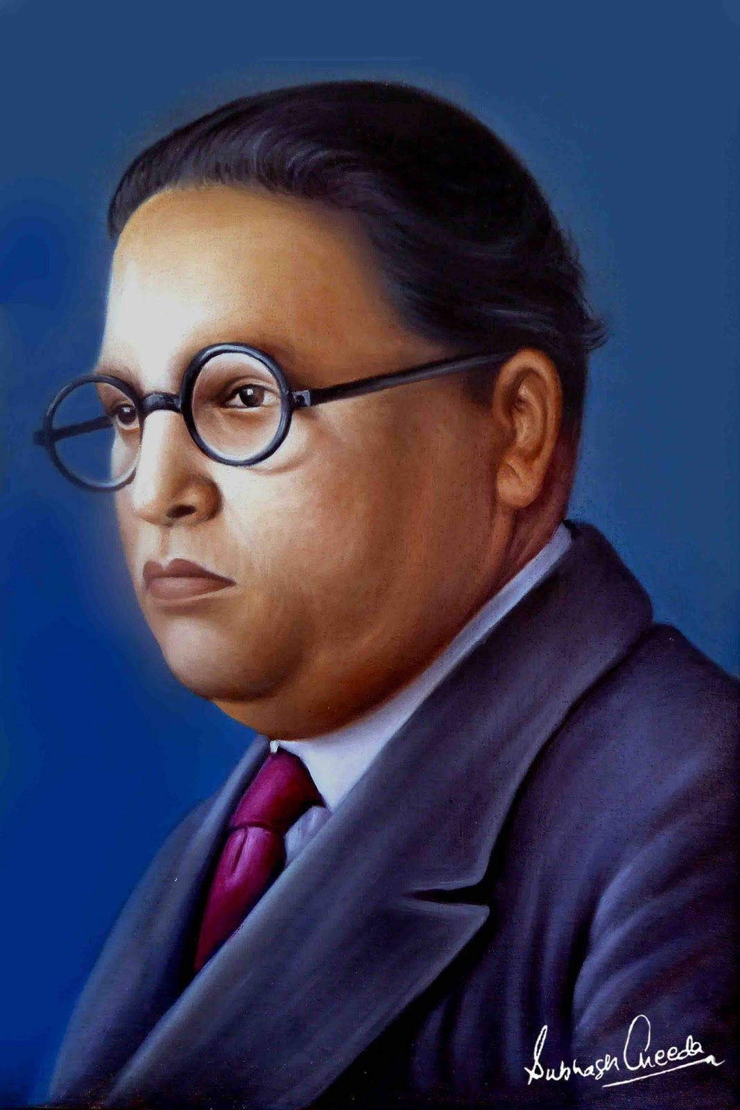 Dr Babasaheb Ambedkar, round glasses, suit, HD Phone Wallpaper