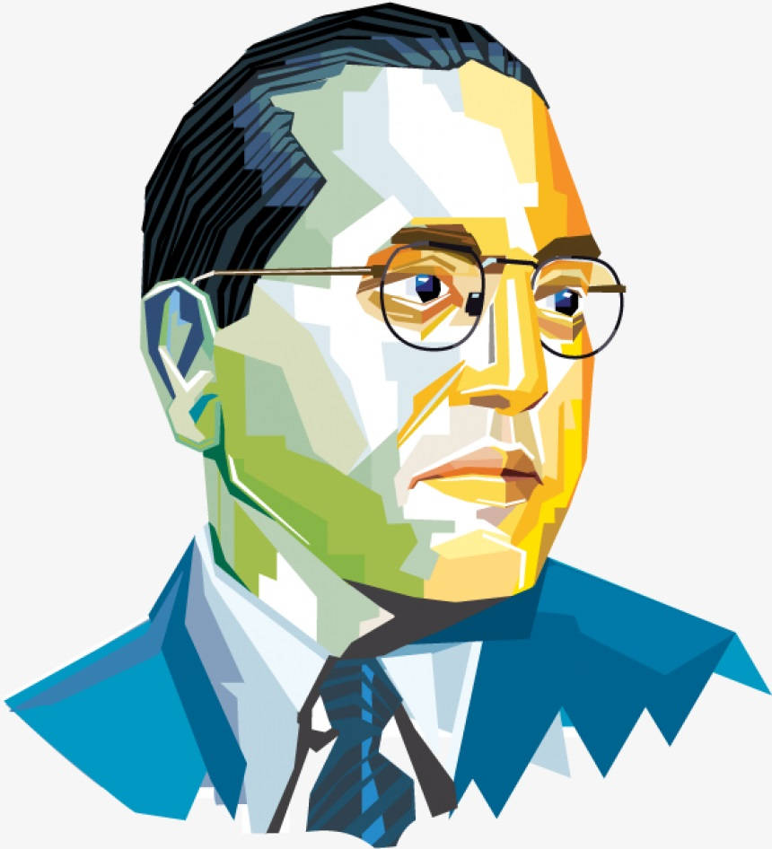 Dr Babasaheb Ambedkar, blue suit, tie, SD Phone Wallpaper