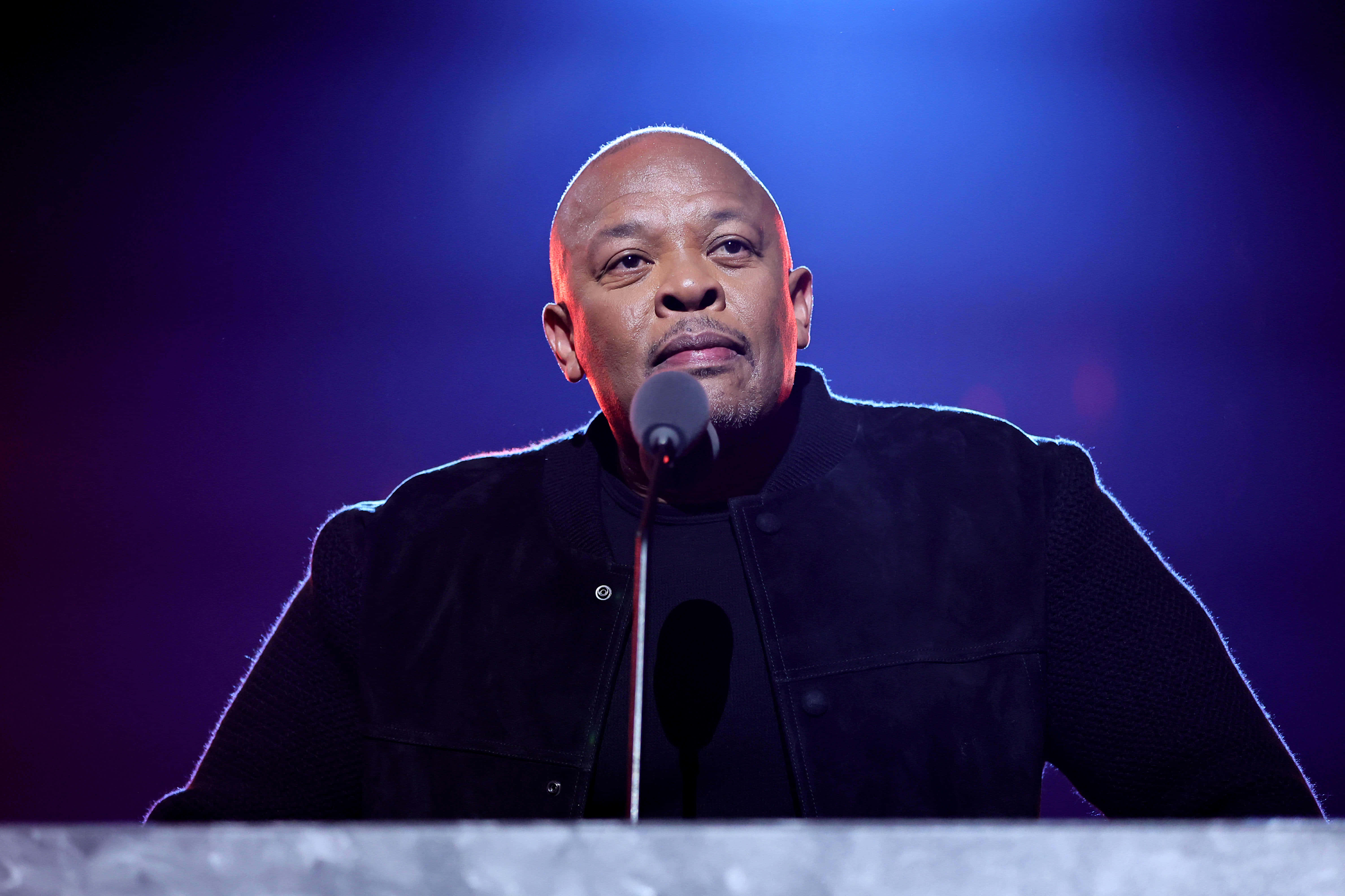 Dr. Dre, studio, black jacket, 5K Desktop Wallpaper
