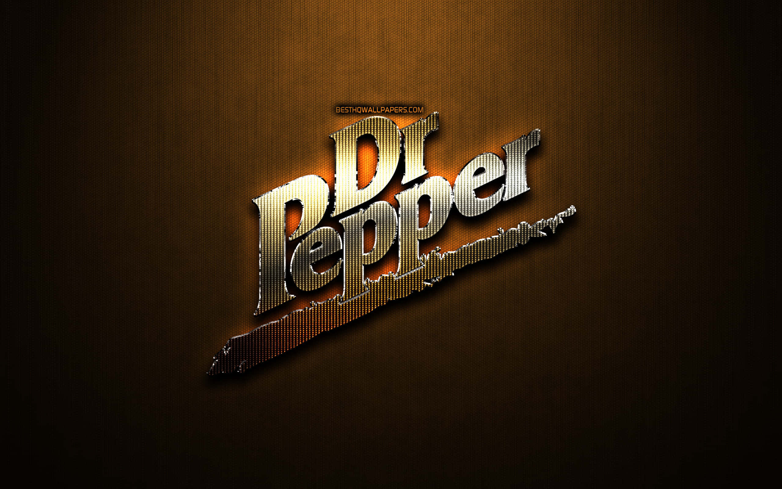 Dr Pepper, glossy metallic, dark brown, 2K Desktop Wallpaper