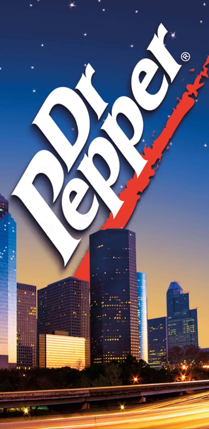 Dr Pepper, logo, city skyline, HD Phone Wallpaper