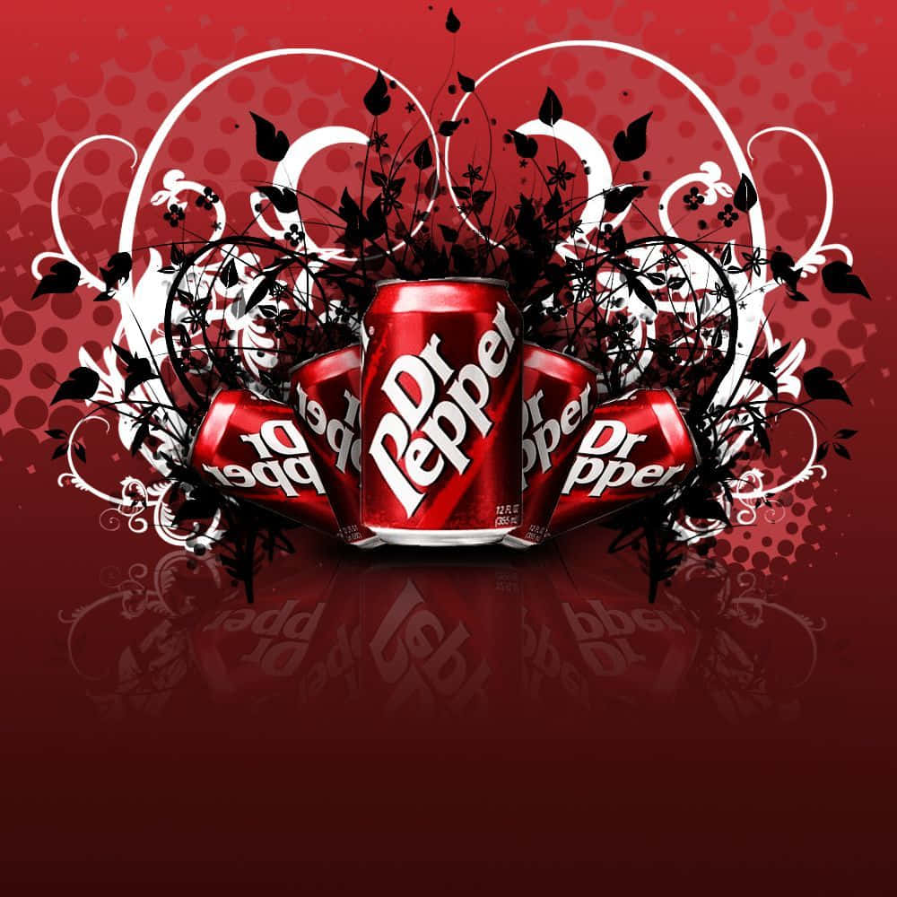 Dr Pepper, red can of cola, red background, SD Desktop Wallpaper