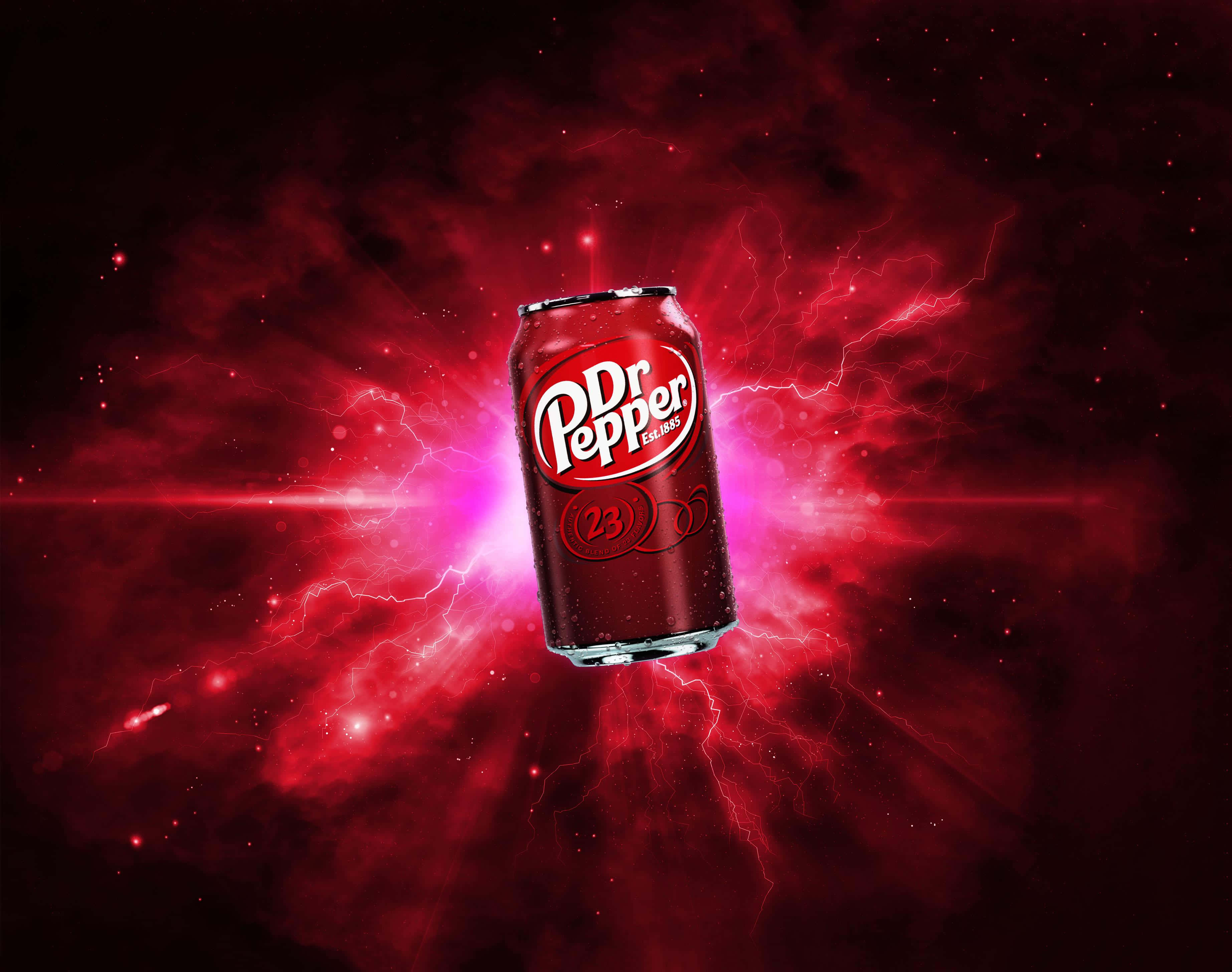 Dr Pepper 23, electric red lightning, cosmic energy, 2K Desktop Wallpaper