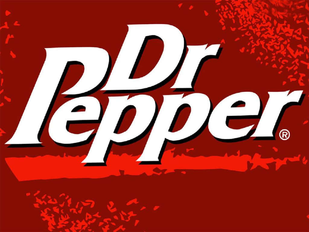 Dr Pepper, red background, white Dr Pepper logo, SD Desktop Wallpaper