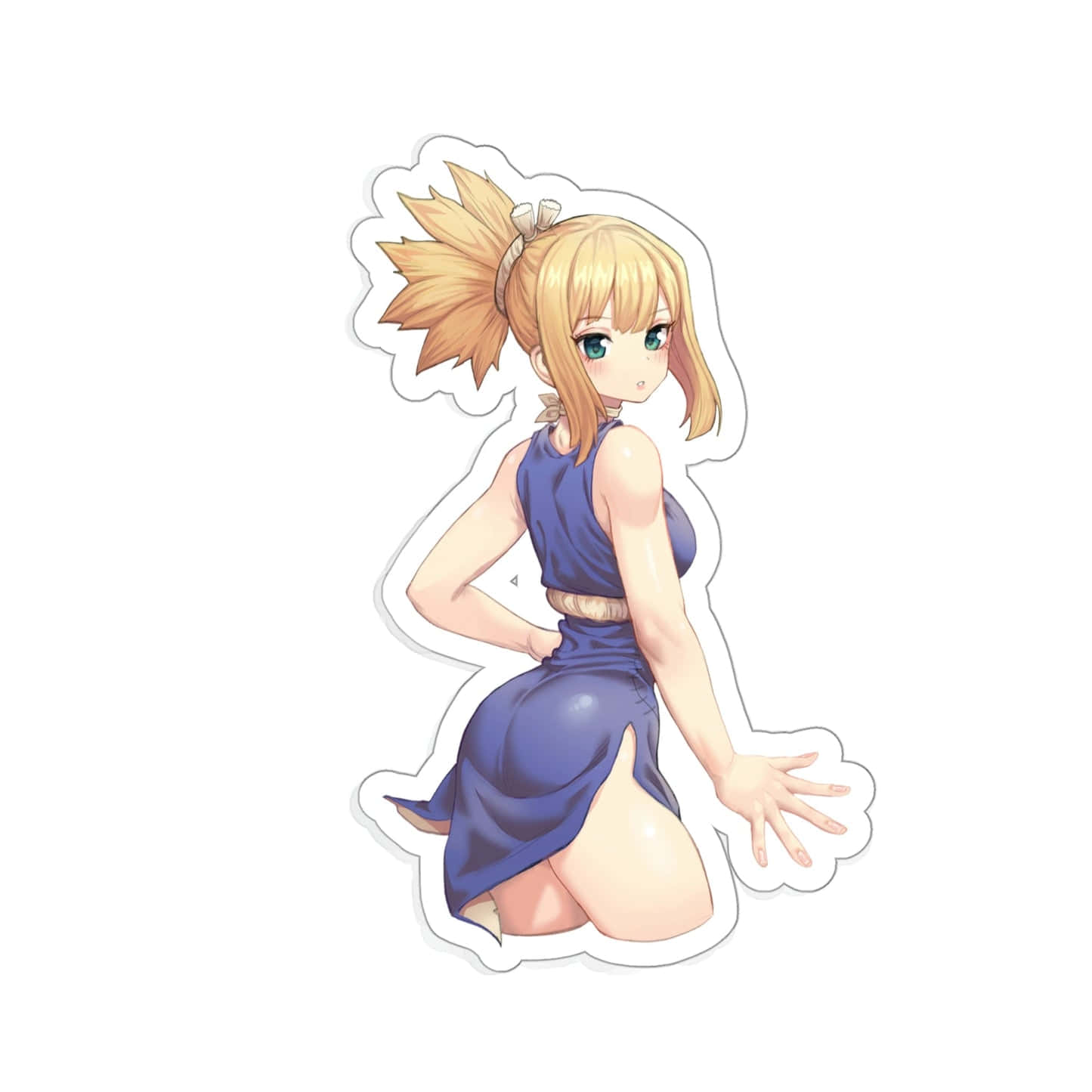 Dr. Stone Kohaku, blonde hair, high ponytail, HD Desktop Wallpaper