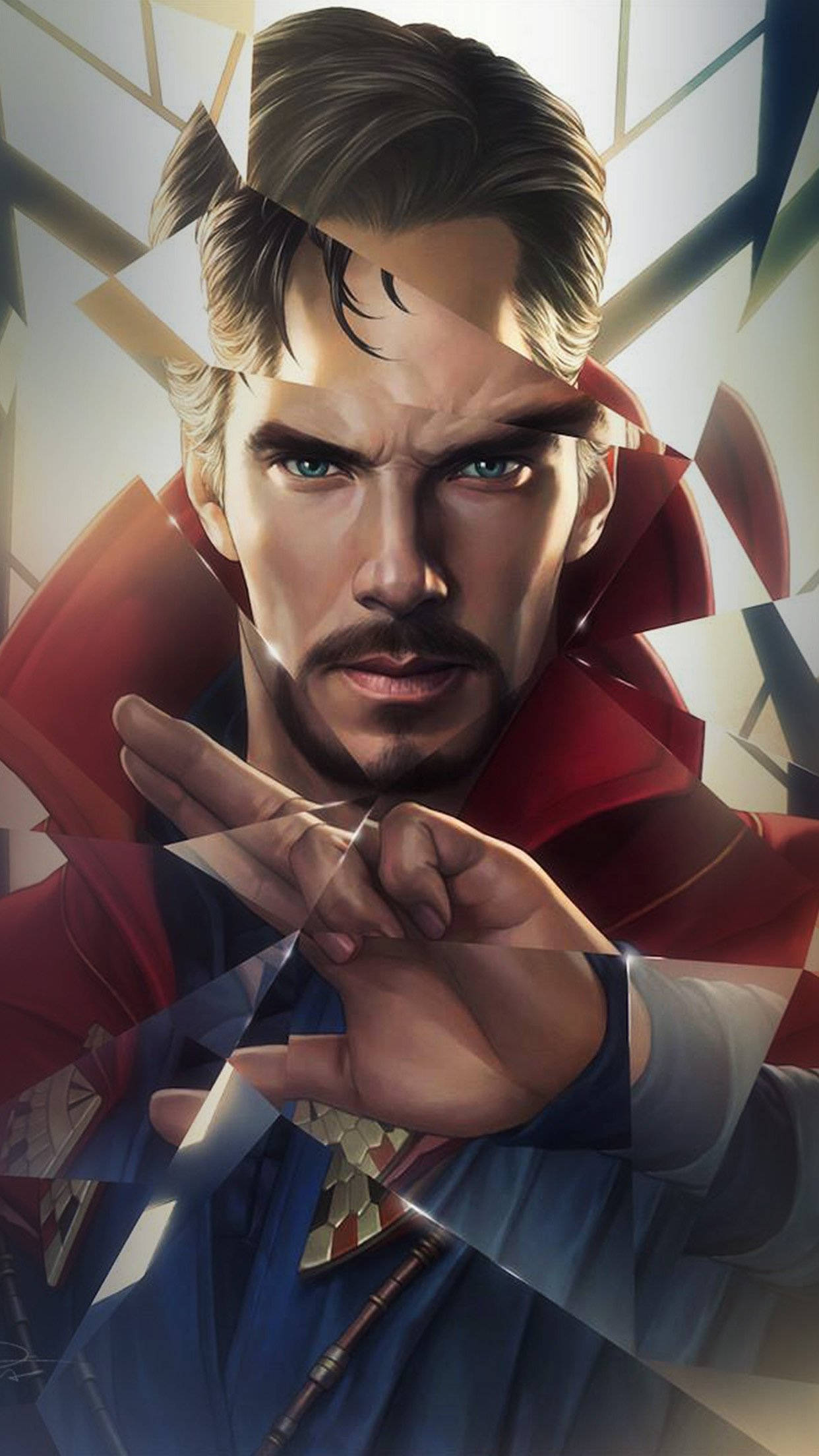 Dr Strange, red cape, blue robe, Full HD Phone Wallpaper