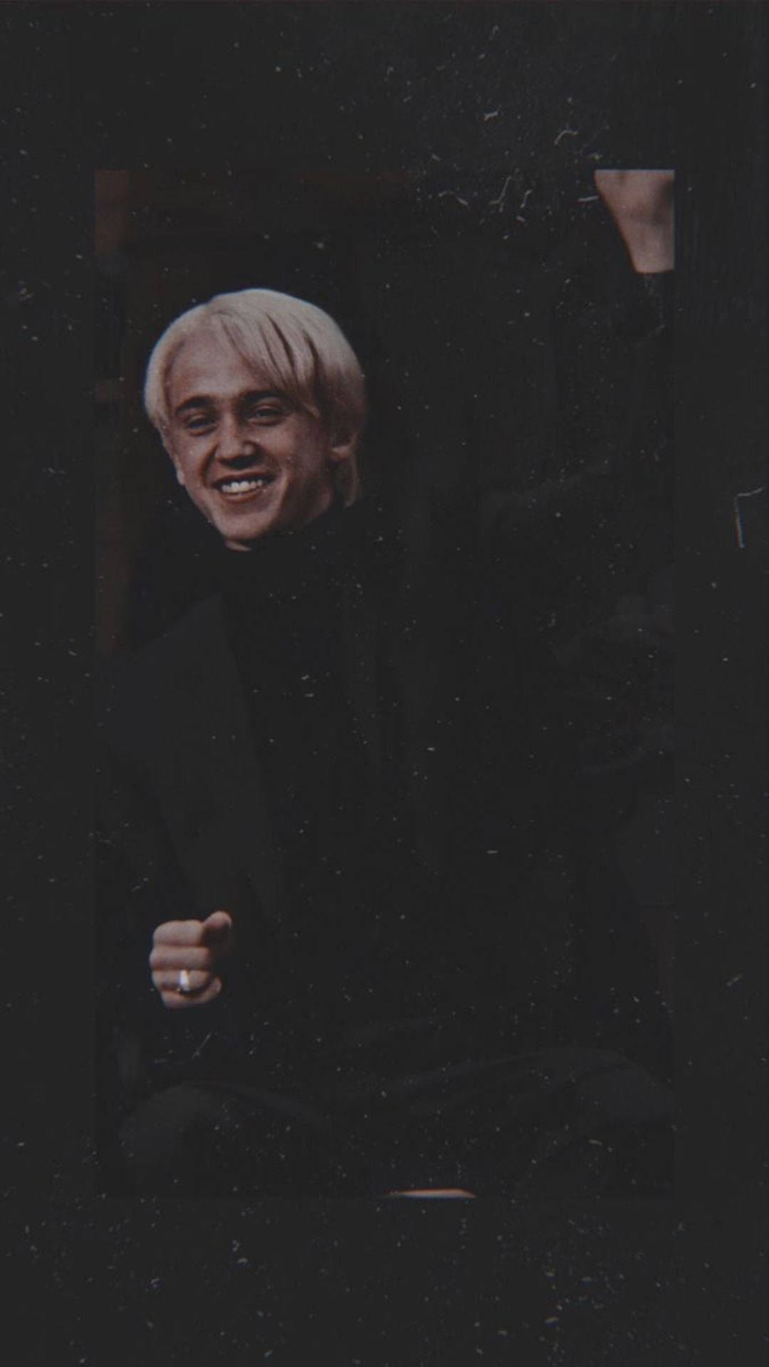 Draco Malfoy, black turtleneck, thumbs up, Full HD Phone Wallpaper