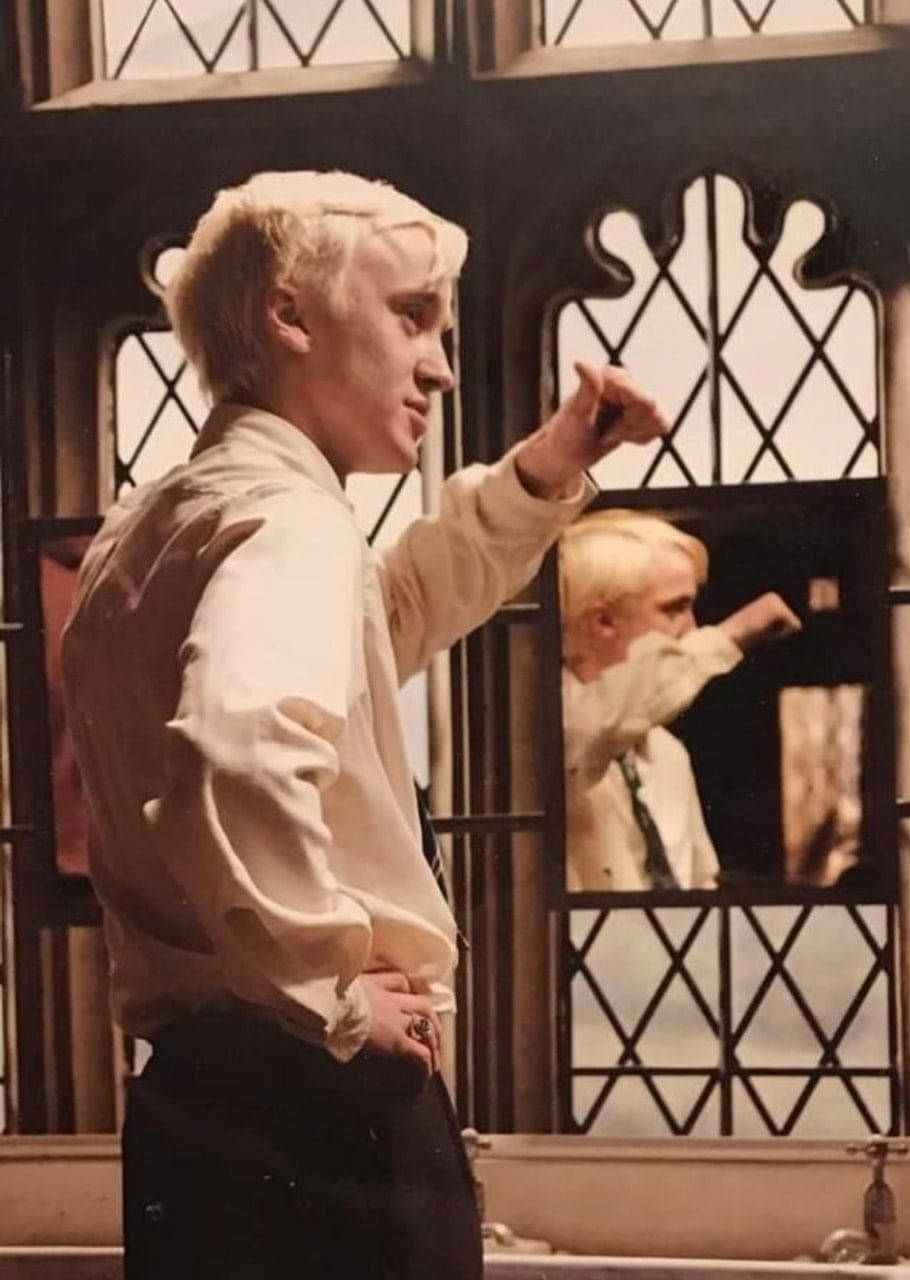 Draco Malfoy, bathroom aesthetic, ornate stained glass windows, HD Phone Wallpaper