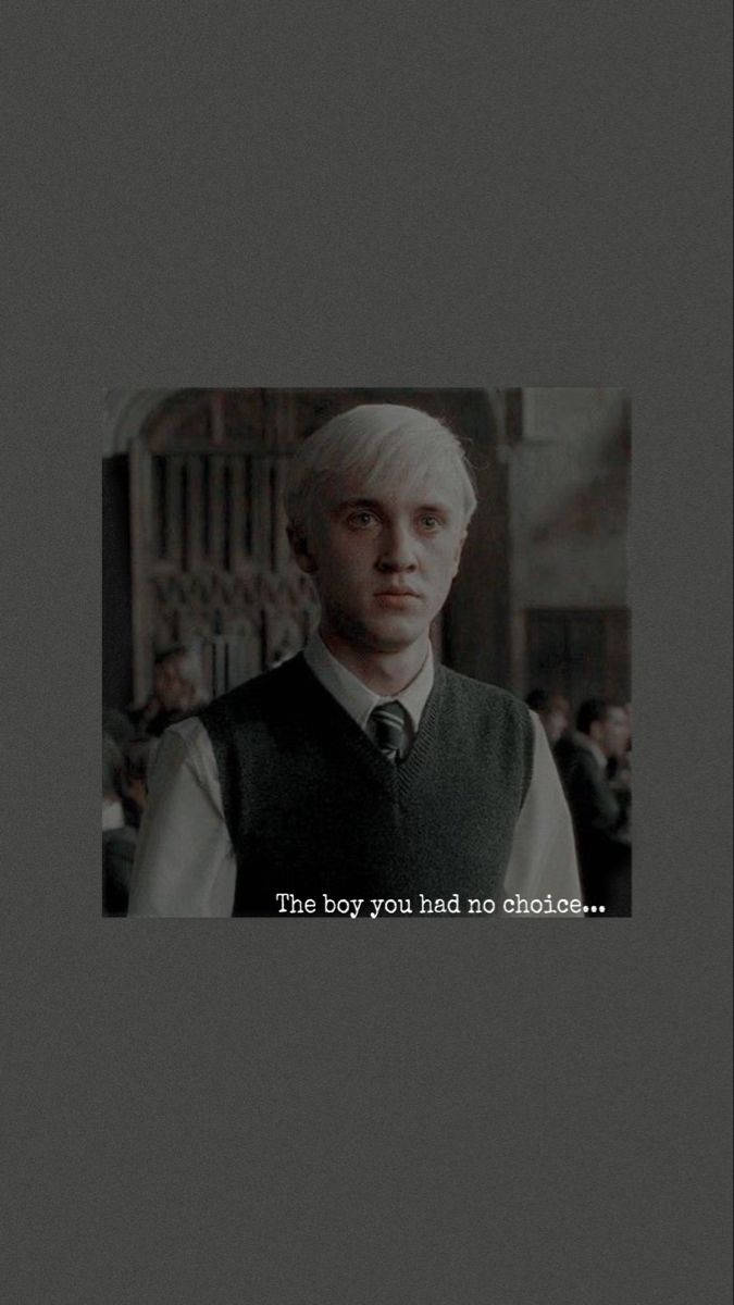 Draco Malfoy, dark vest, tie, SD Phone Wallpaper