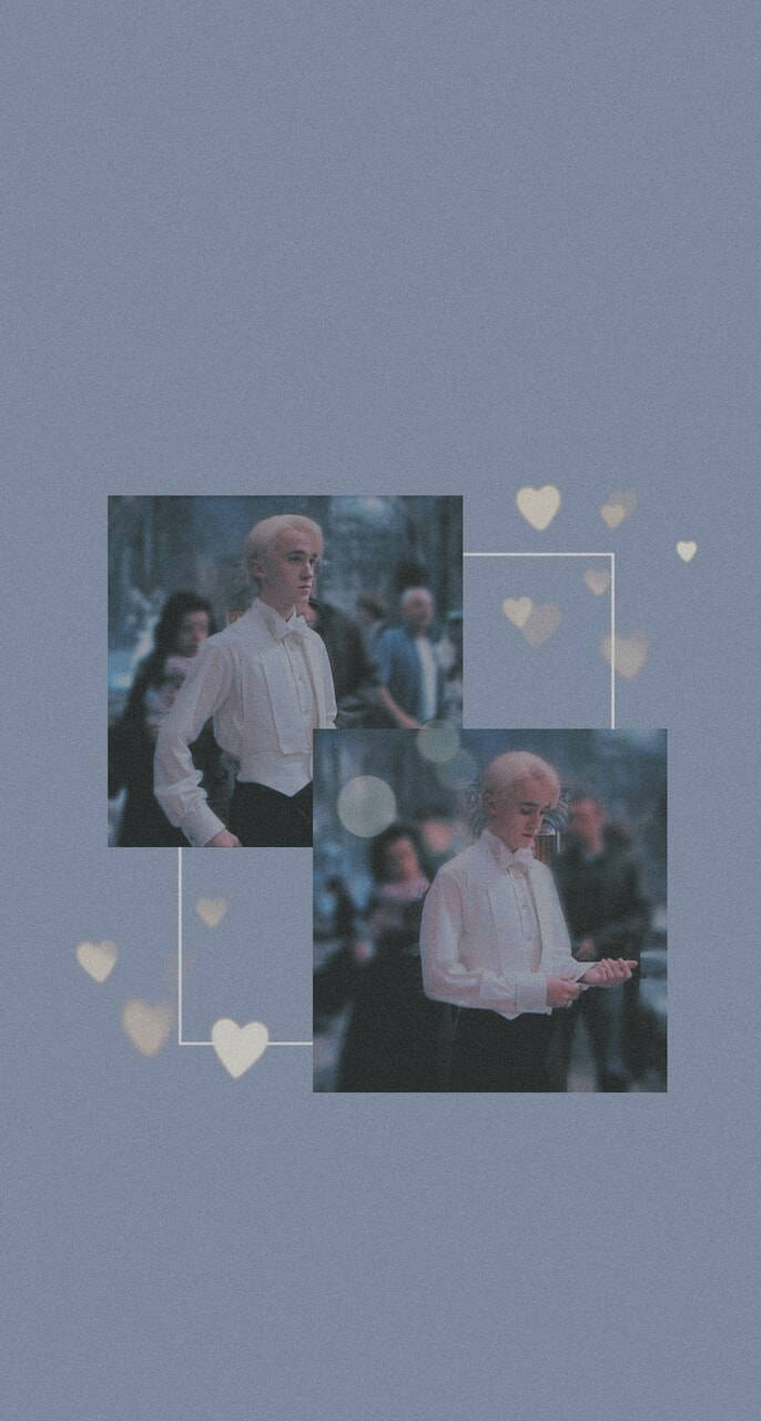 Pale Blue Draco Malfoy Aesthetic, blonde man, white shirt, HD Phone Wallpaper