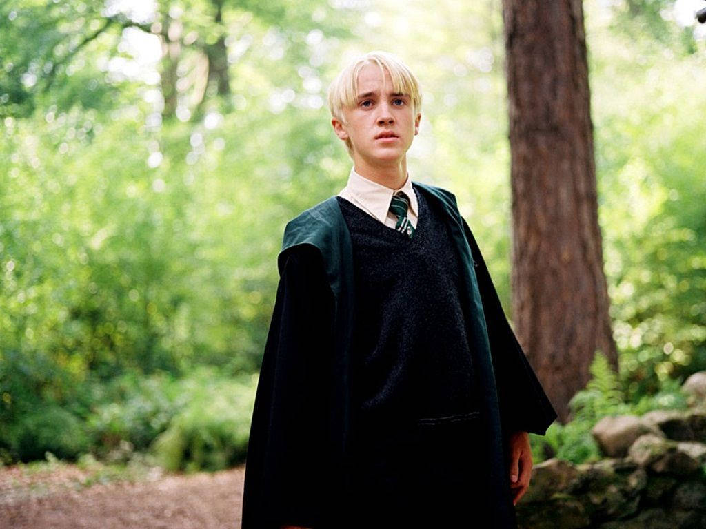 Draco Malfoy, boyish aesthetic, dark robe, SD Desktop Wallpaper