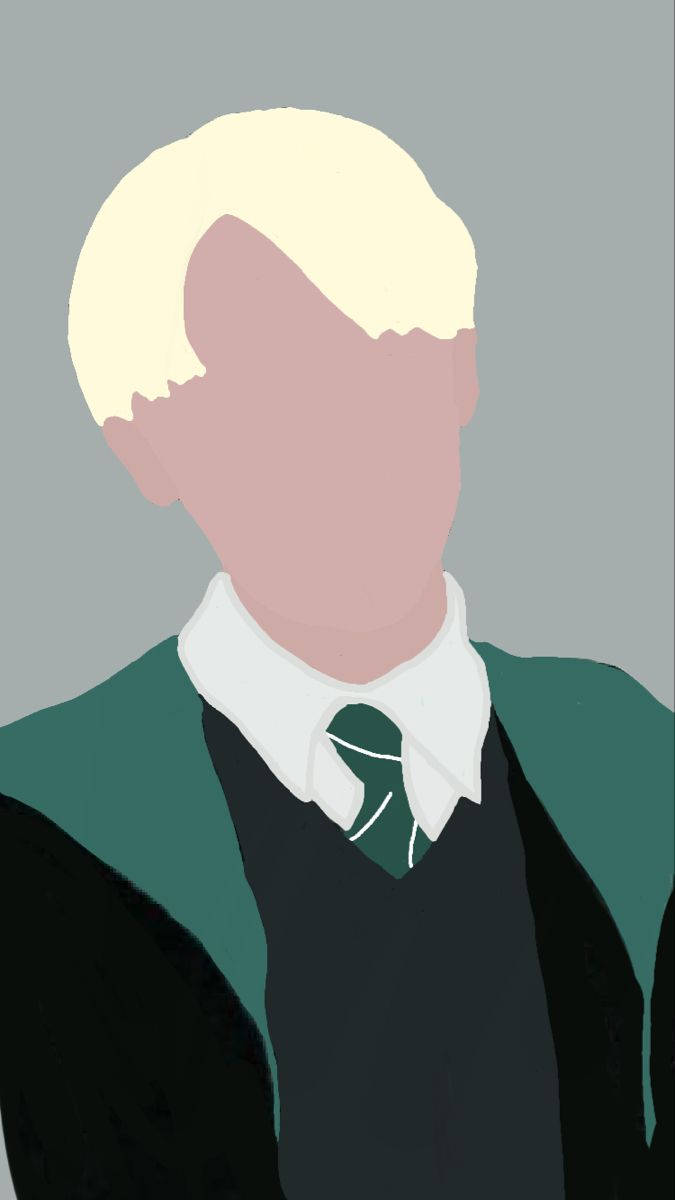 Draco Malfoy, green and black school uniform, white collar, SD Phone Wallpaper