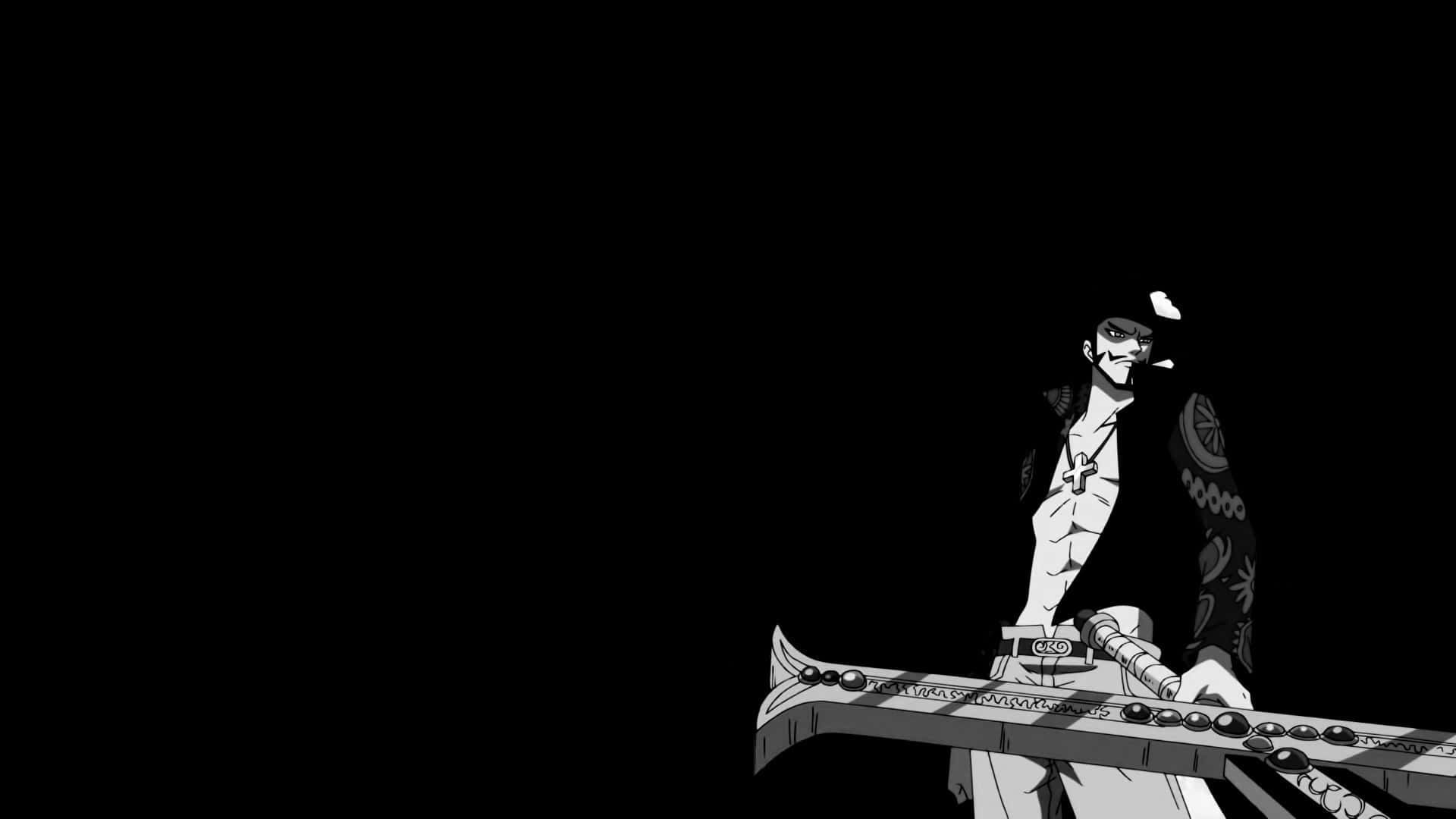 Dracule Mihawk, anime pirate, cigarette, Full HD Desktop Wallpaper