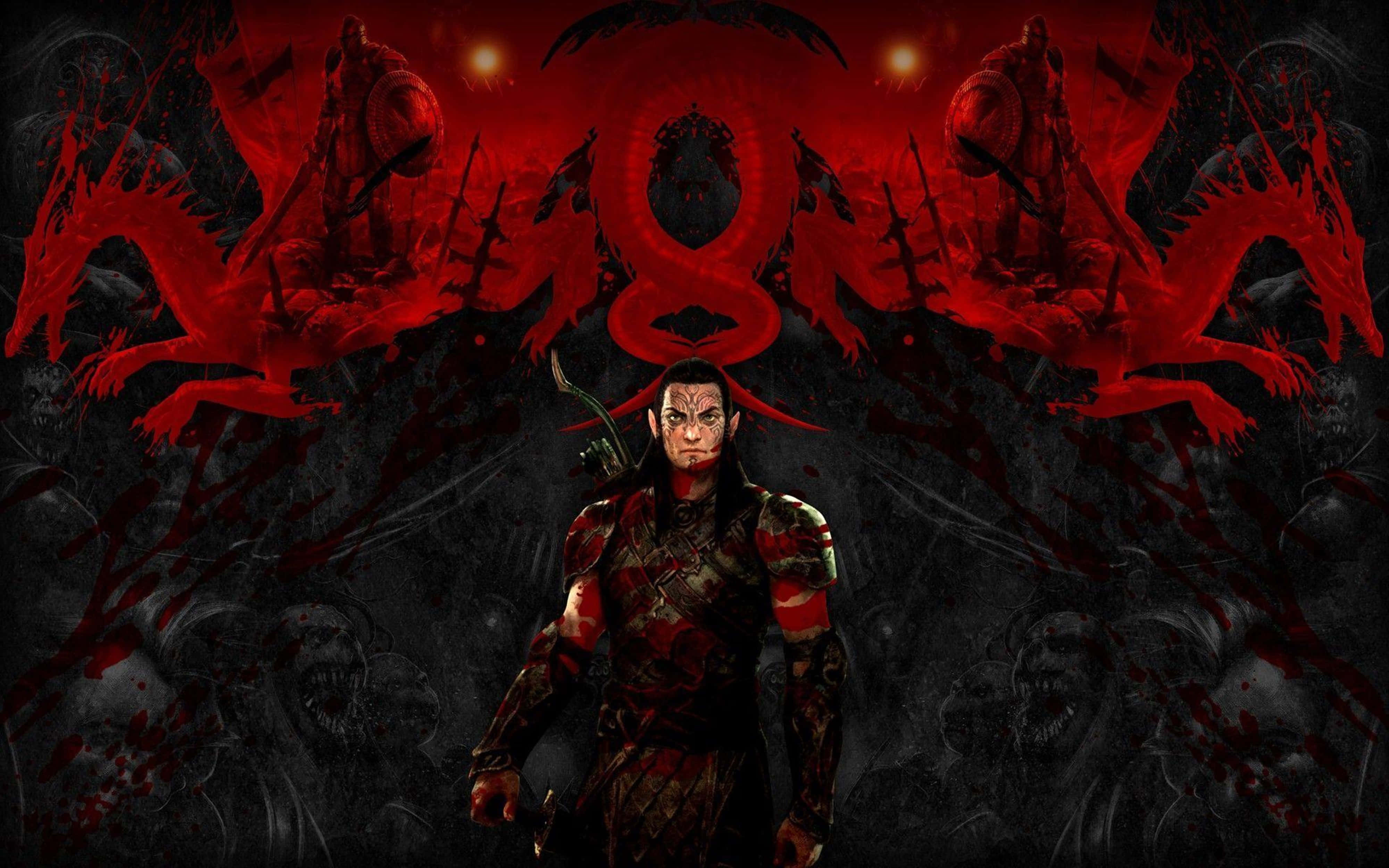 Dragon Age 4K, warrior, red dragon, 4K Desktop Wallpaper