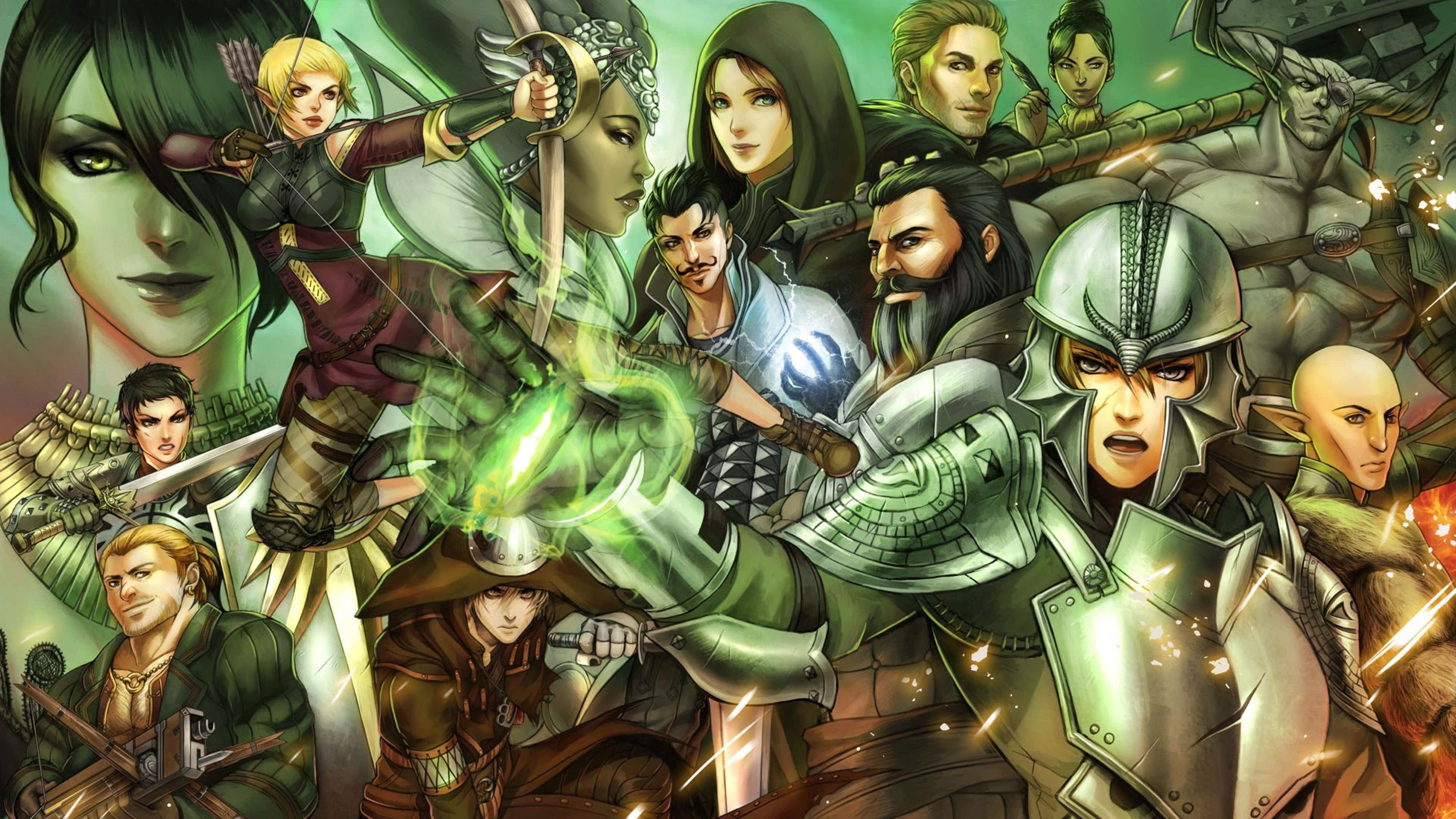 Dragon Age, 4K, glowing green magic, 4K Desktop Wallpaper