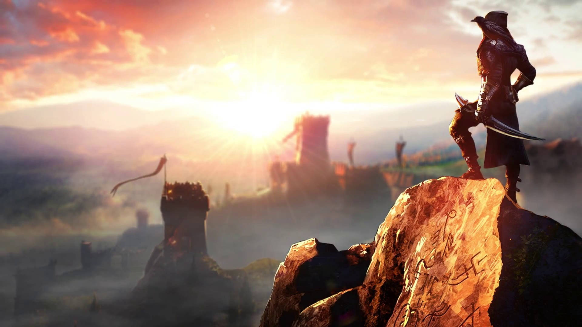 Dragon Age Inquisition, sunrise, sunset, Full HD Desktop Wallpaper