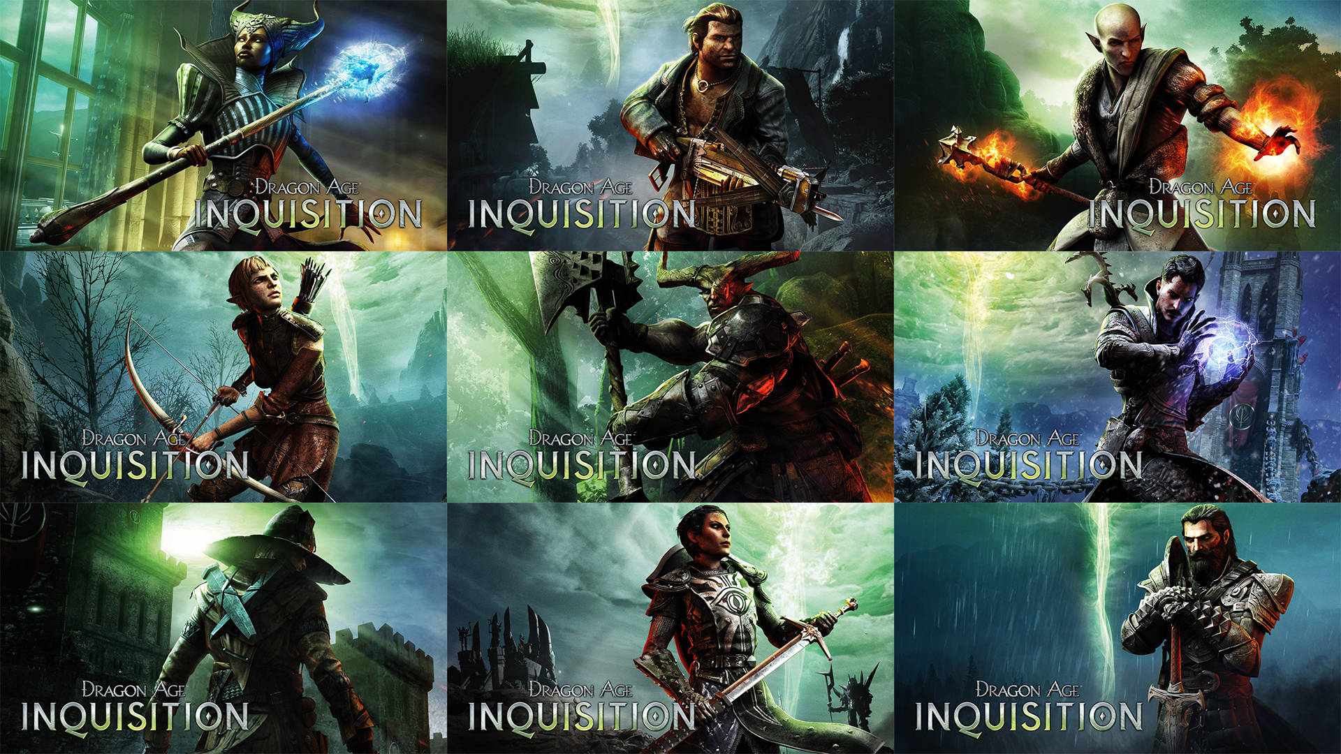 Dragon Age Inquisition, fantasy characters, magical weapons, Full HD Desktop Wallpaper