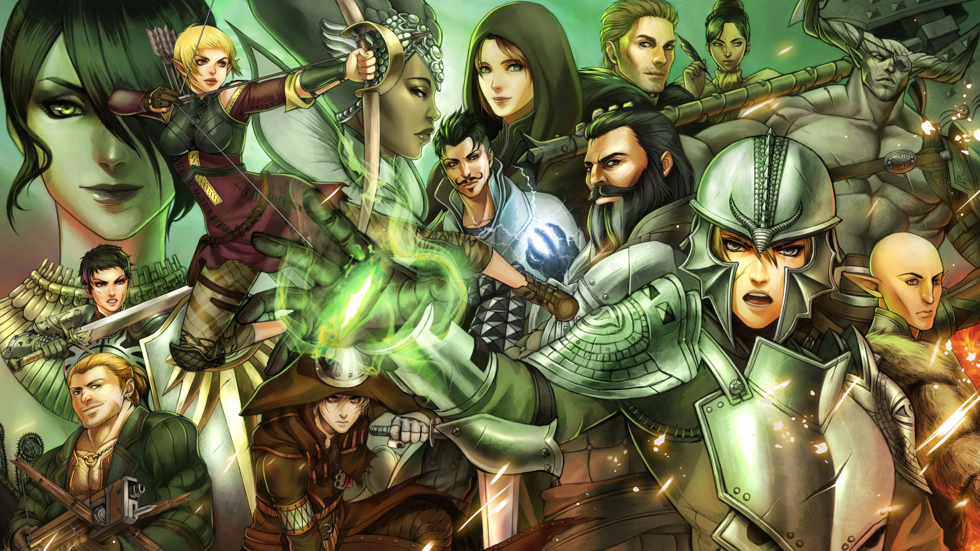 Dragon Age Inquisition, video game series, warriors, Full HD Desktop Wallpaper