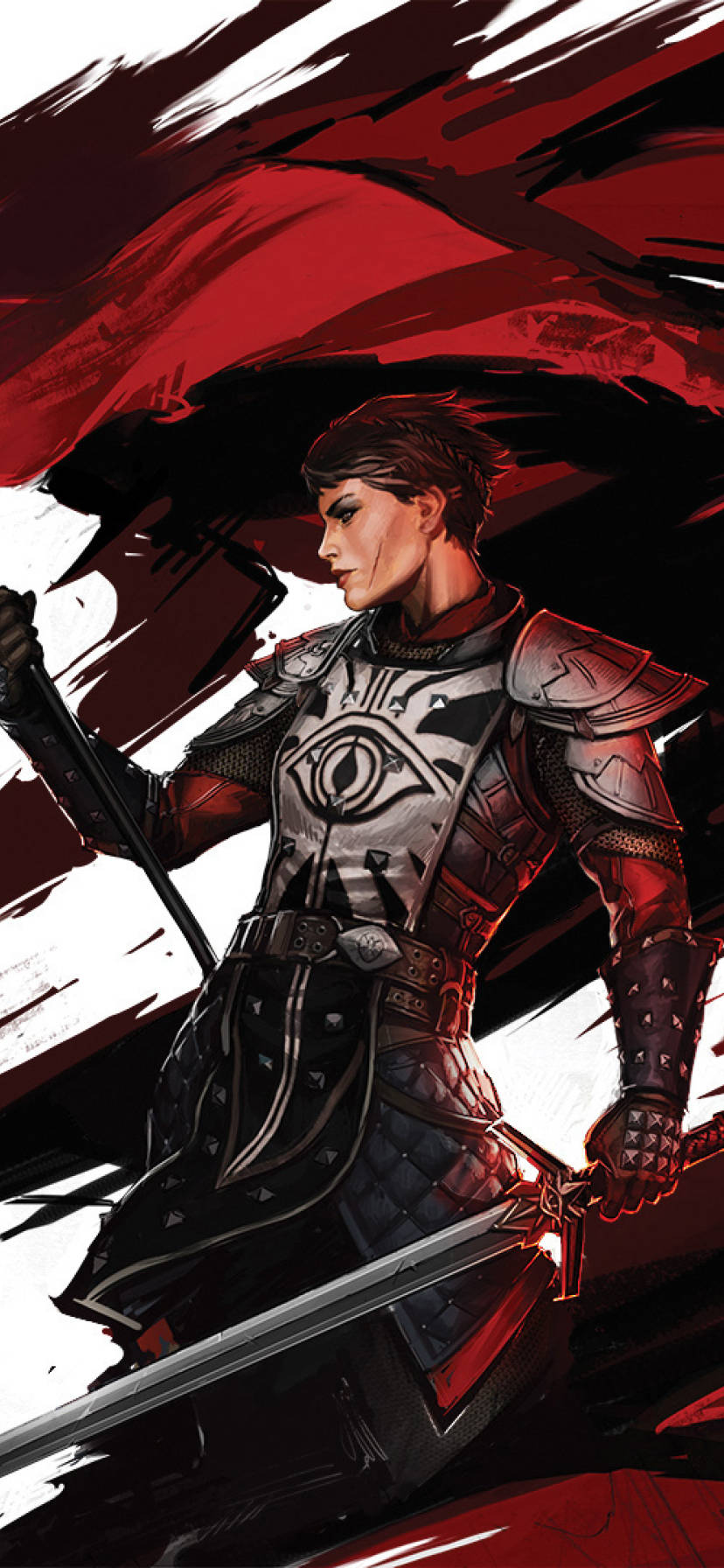 Dragon Age, warrior, eye emblem, HD Phone Wallpaper