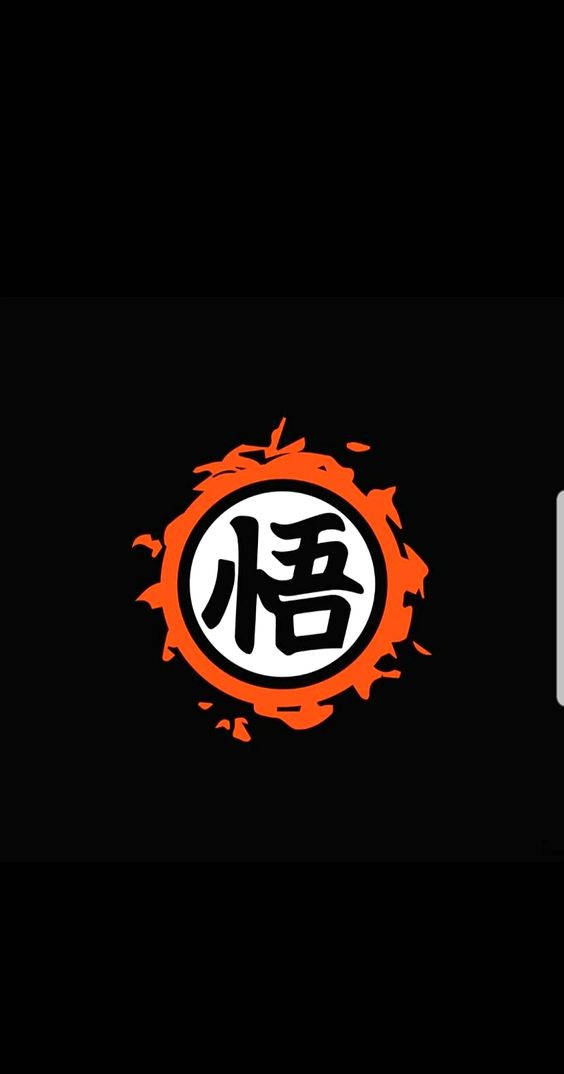 Dragon Ball Z Logo, orange splatter, white circle, SD Phone Wallpaper