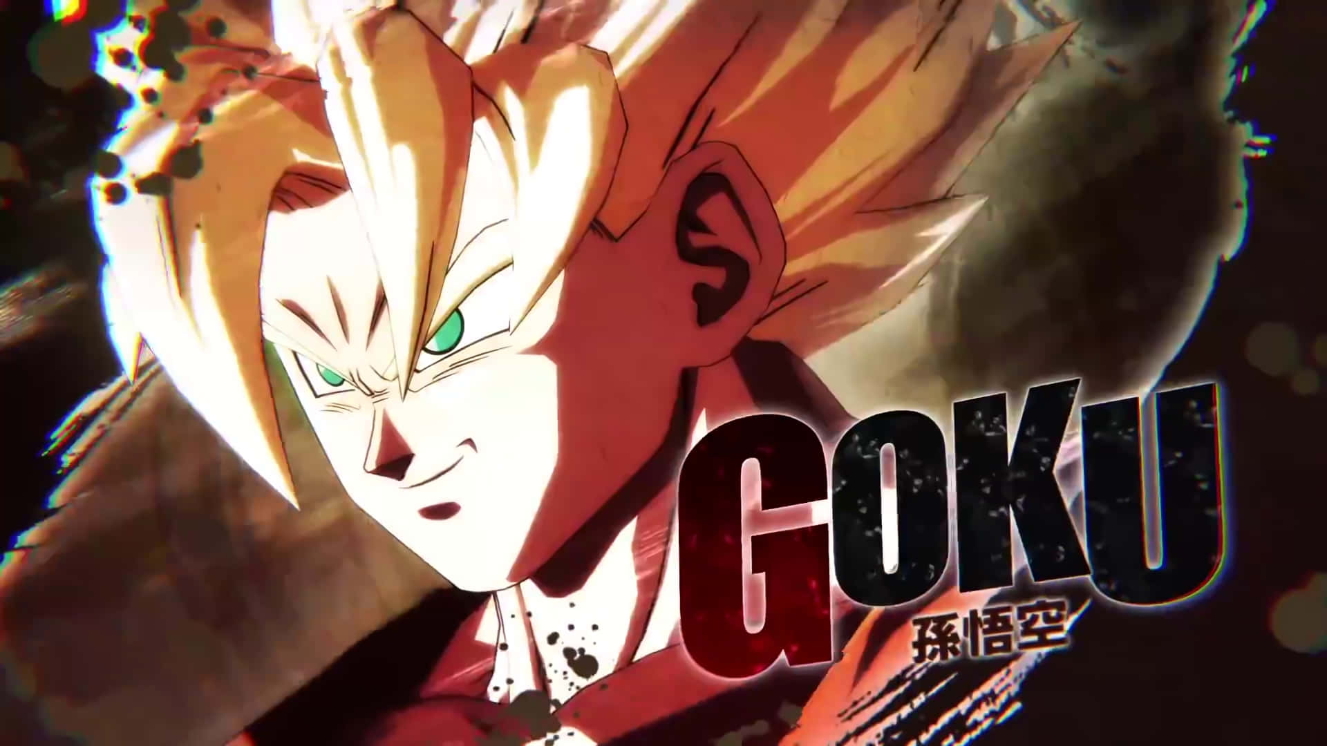 Dragon Ball Fighterz, spiky golden hair, green eyes, Full HD Desktop Wallpaper