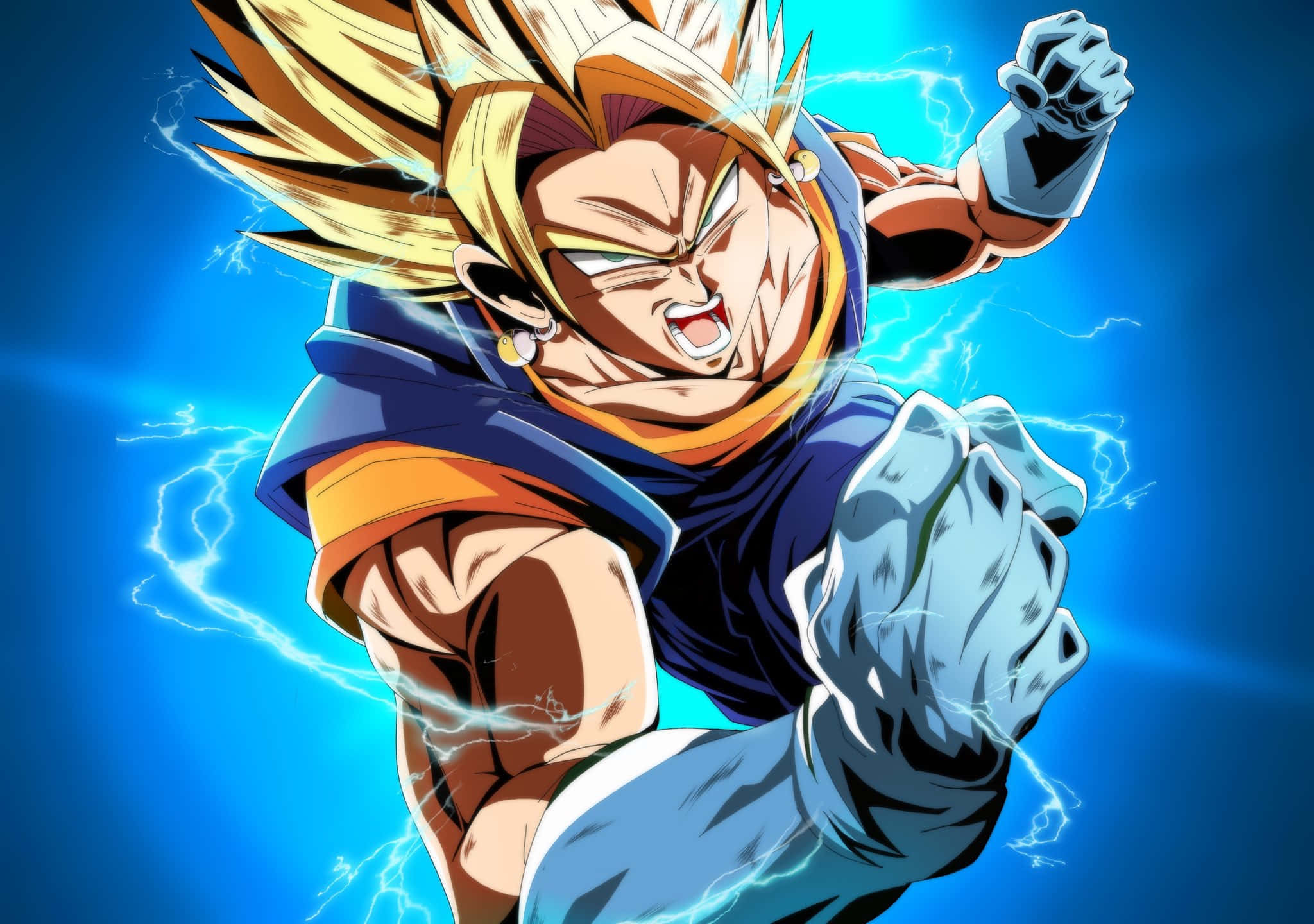 Dragon Ball Fighterz, anime warrior, spiky blonde hair, Full HD Desktop Wallpaper