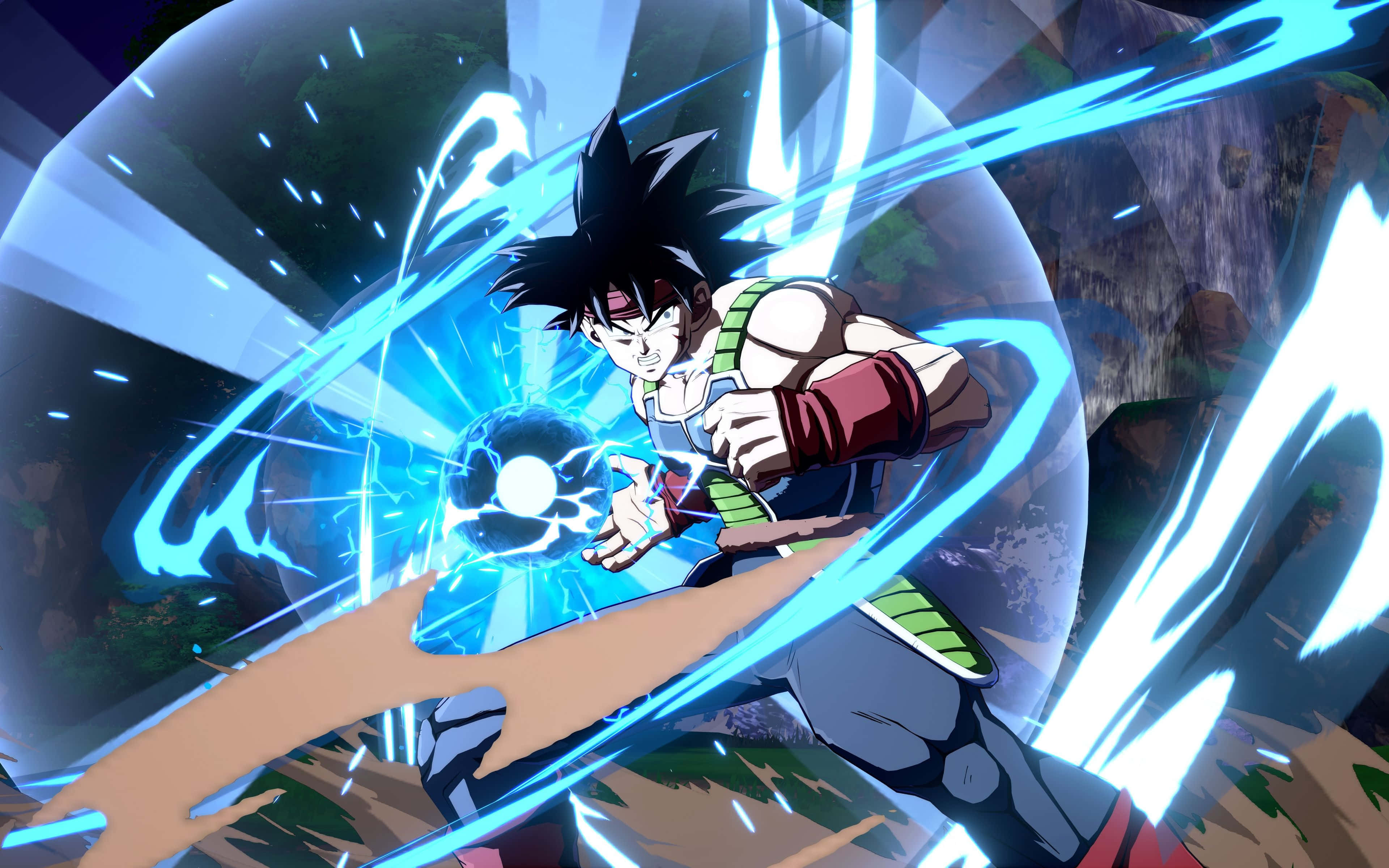 Dragon Ball FighterZ, blue energy, glowing orb, 4K Desktop Wallpaper