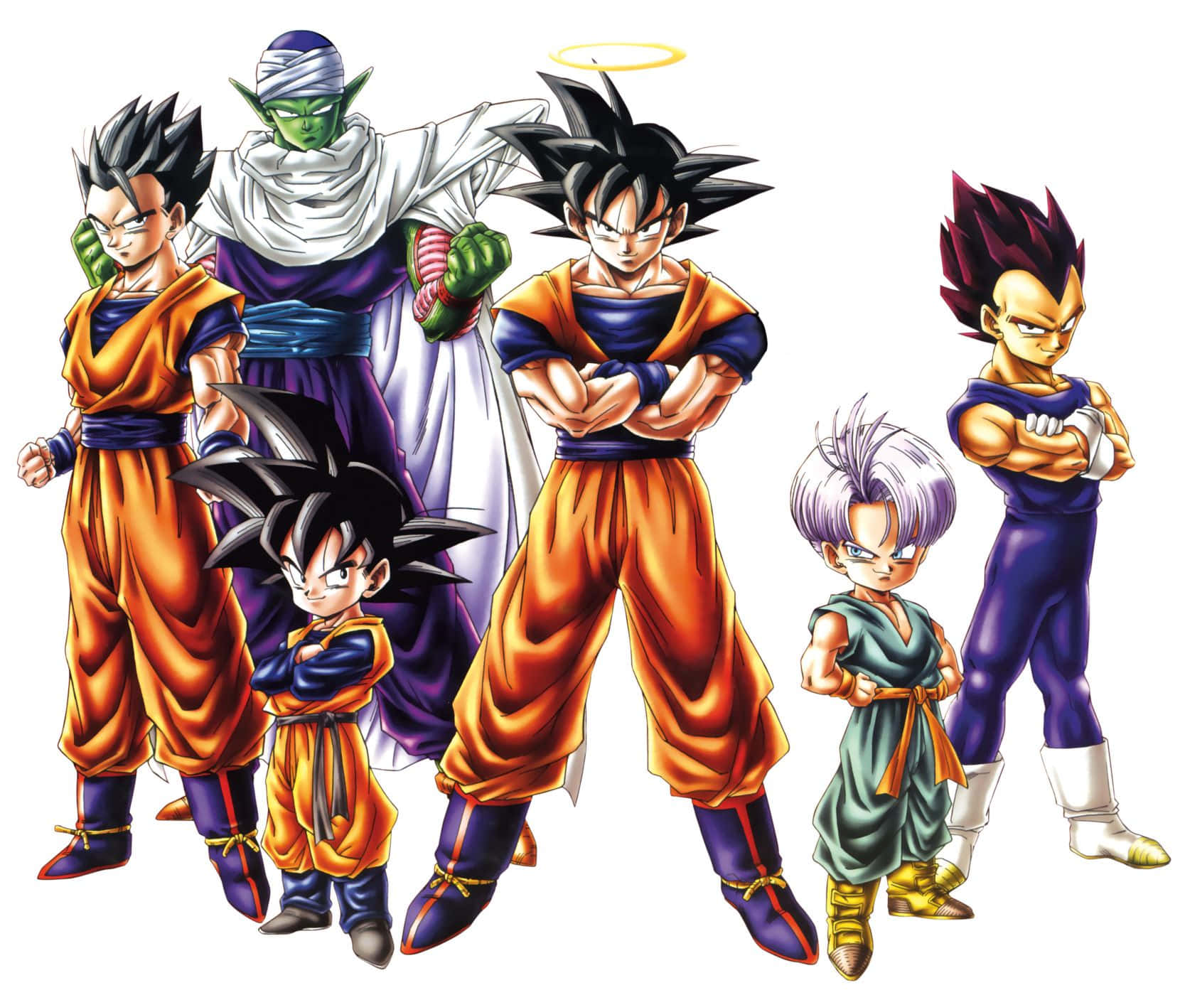 Dragon Ball, Dragon Ball characters, signature outfits, HD Desktop Wallpaper