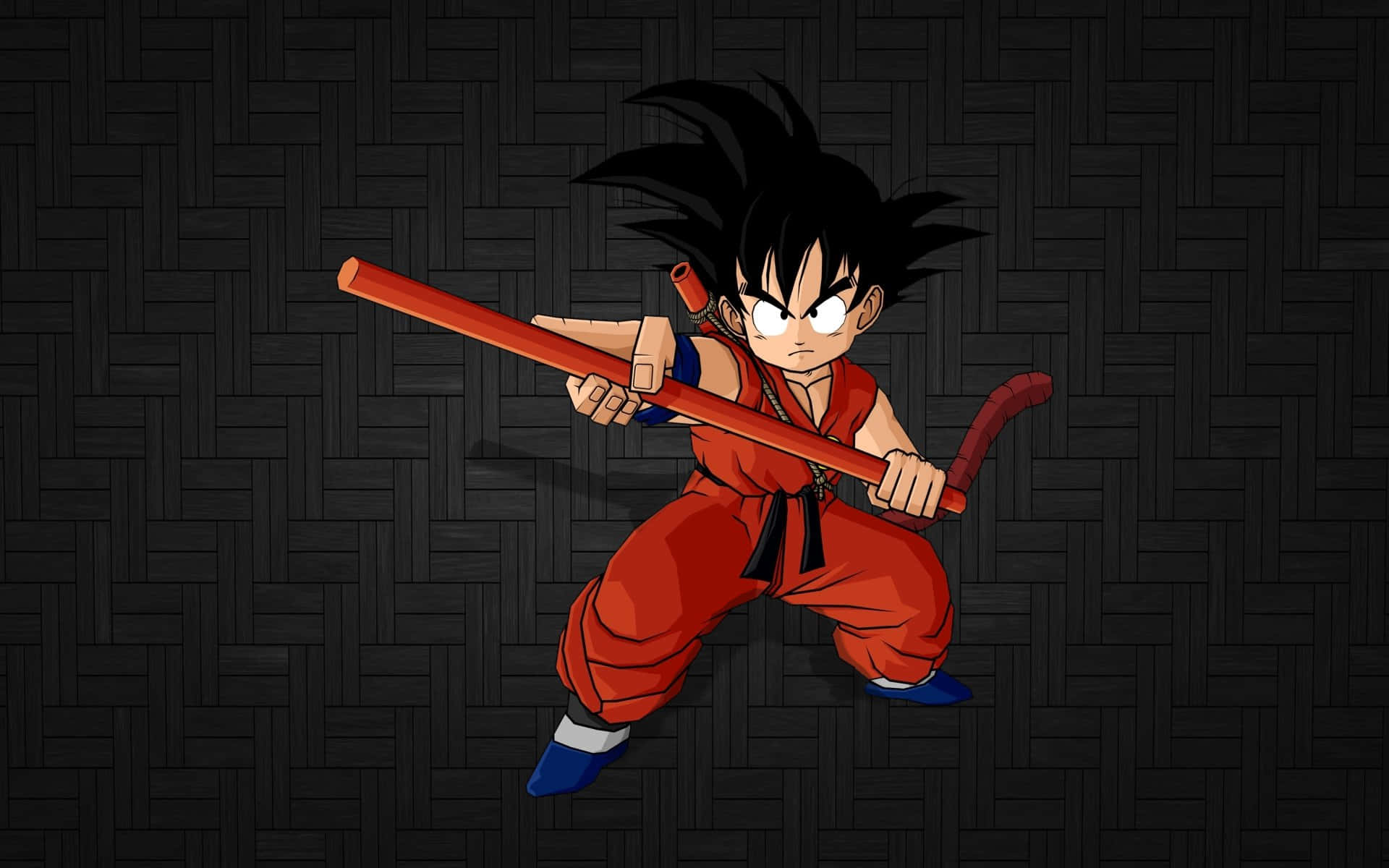 Dragon Ball Z, red gi, red staff, Full HD Desktop Wallpaper