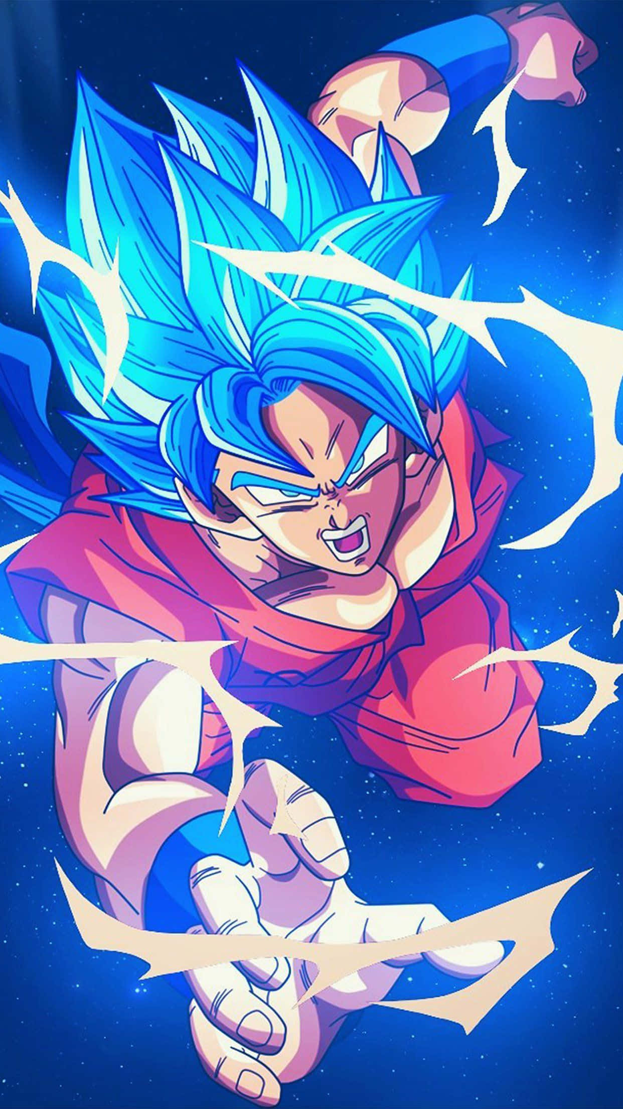 Dragon Ball, iPhone, spiky blue hair, Full HD Phone Wallpaper
