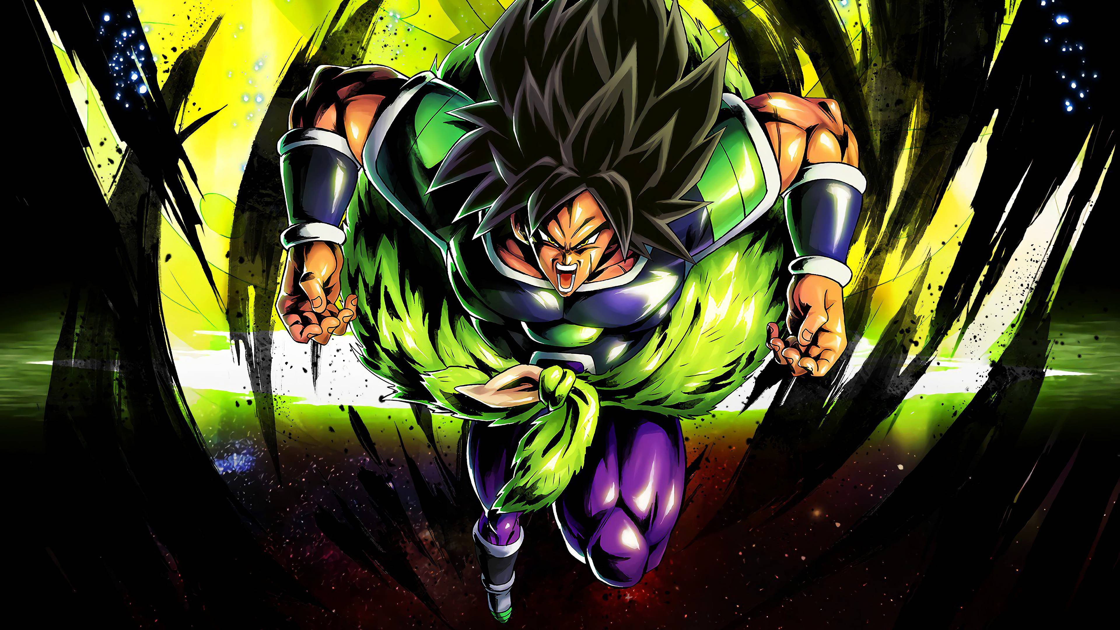 Broly, Dragon Ball Super: Broly, green aura, 4K Desktop Wallpaper