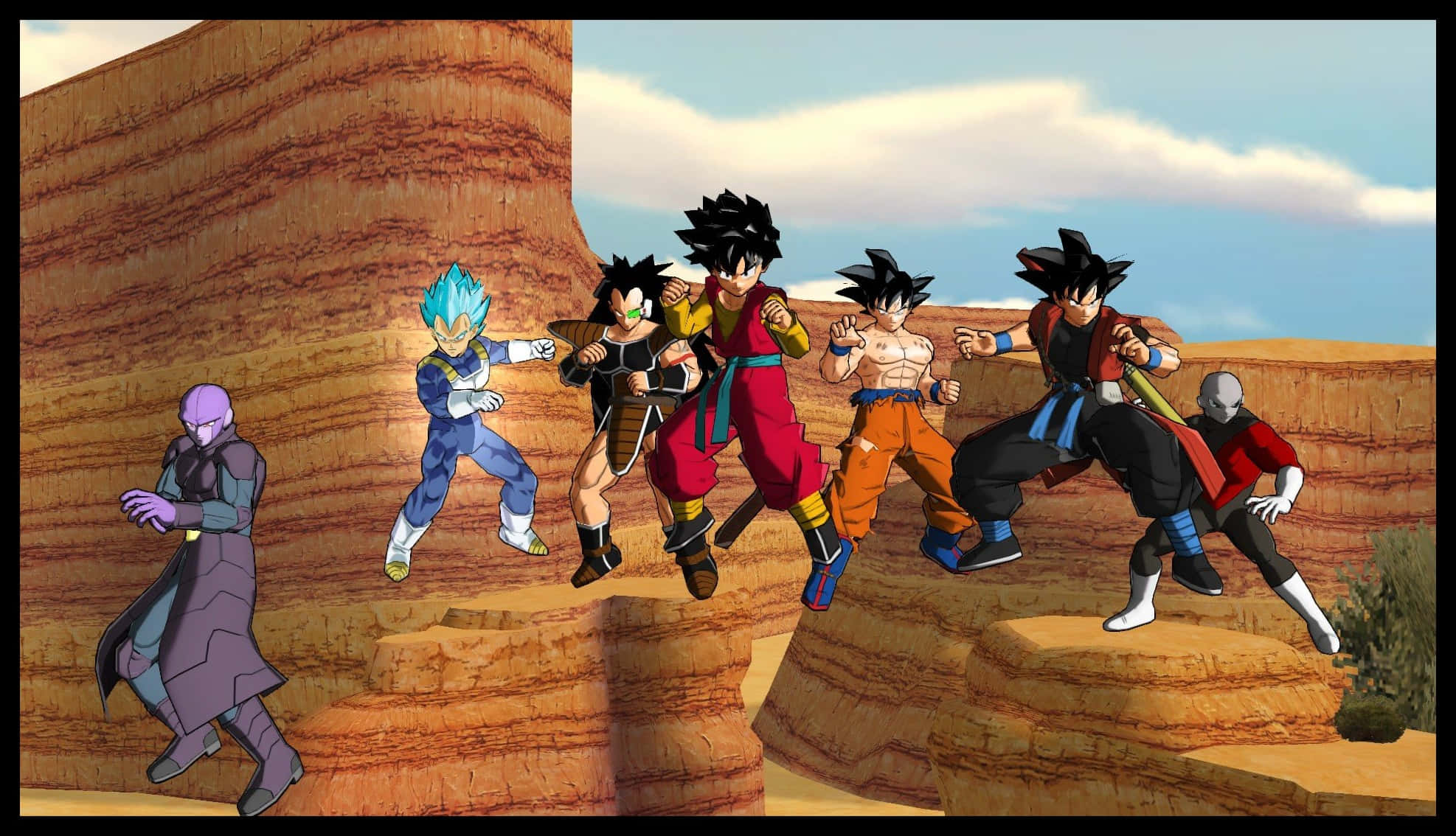Dragon Ball Super Games, rocky desert canyon, cloudy sky, Full HD Desktop Wallpaper