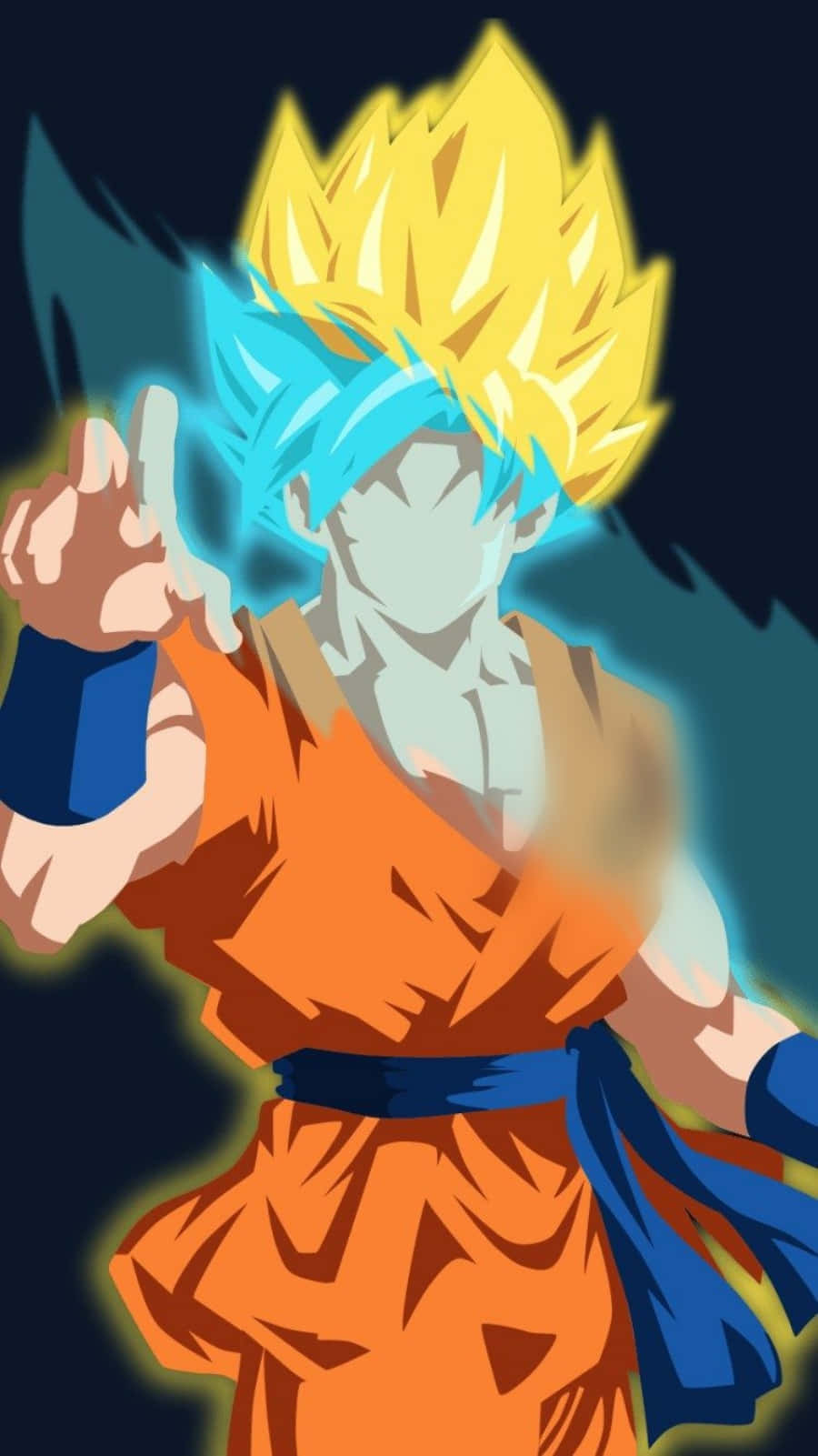 Dragon Ball Super, iPhone, spiky blue and yellow hair, HD Phone Wallpaper