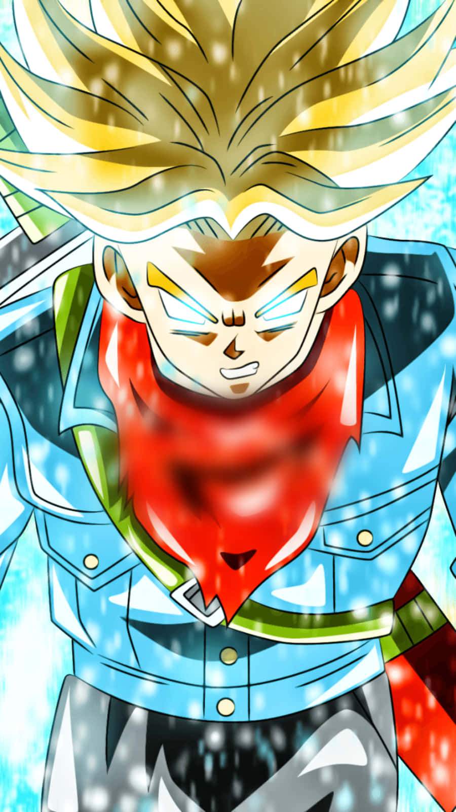 Dragon Ball Super, spiky golden hair, glowing eyes, HD Phone Wallpaper