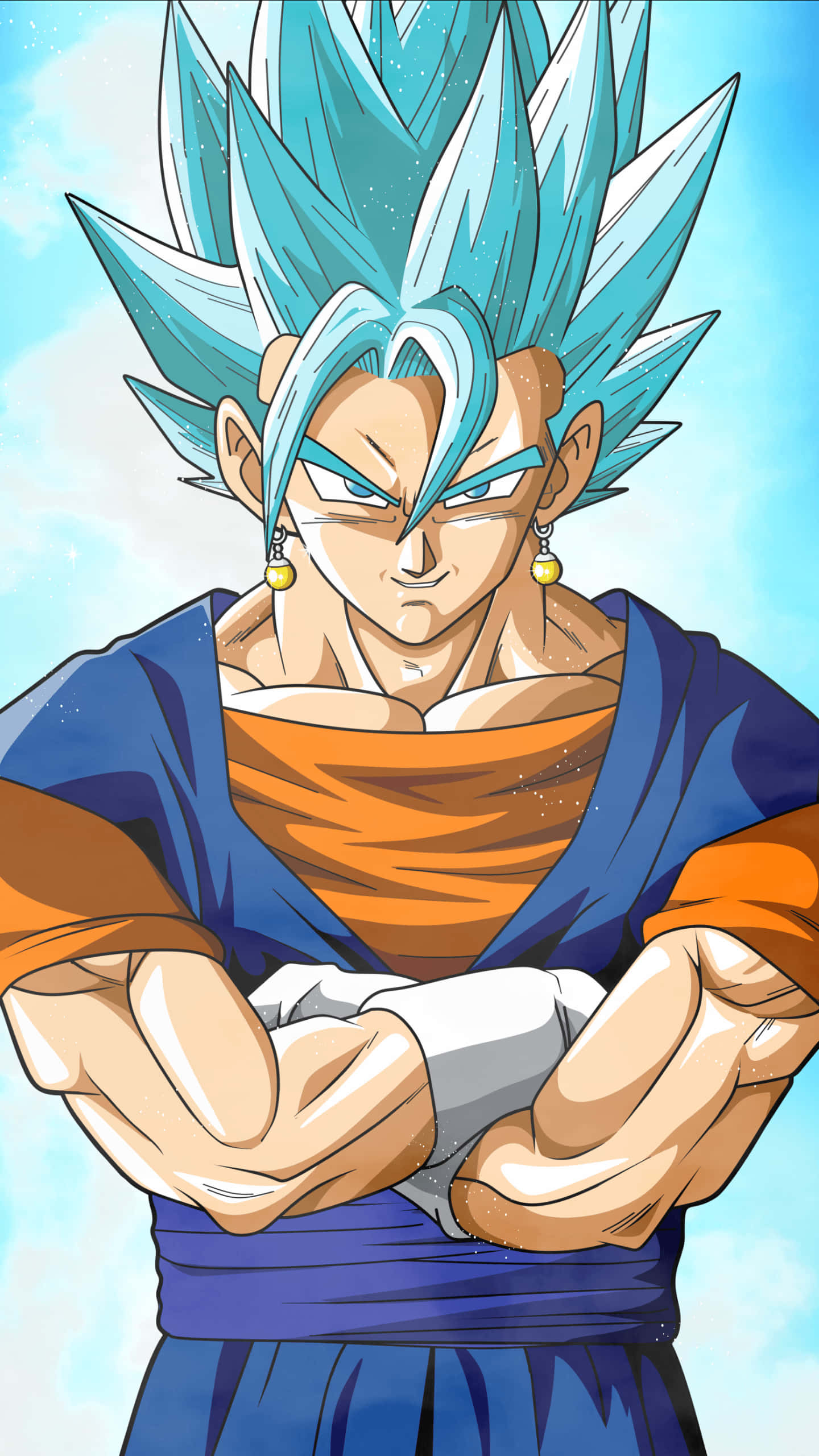 Dragon Ball Super, iPhone, spiky blue hair, 2K Phone Wallpaper