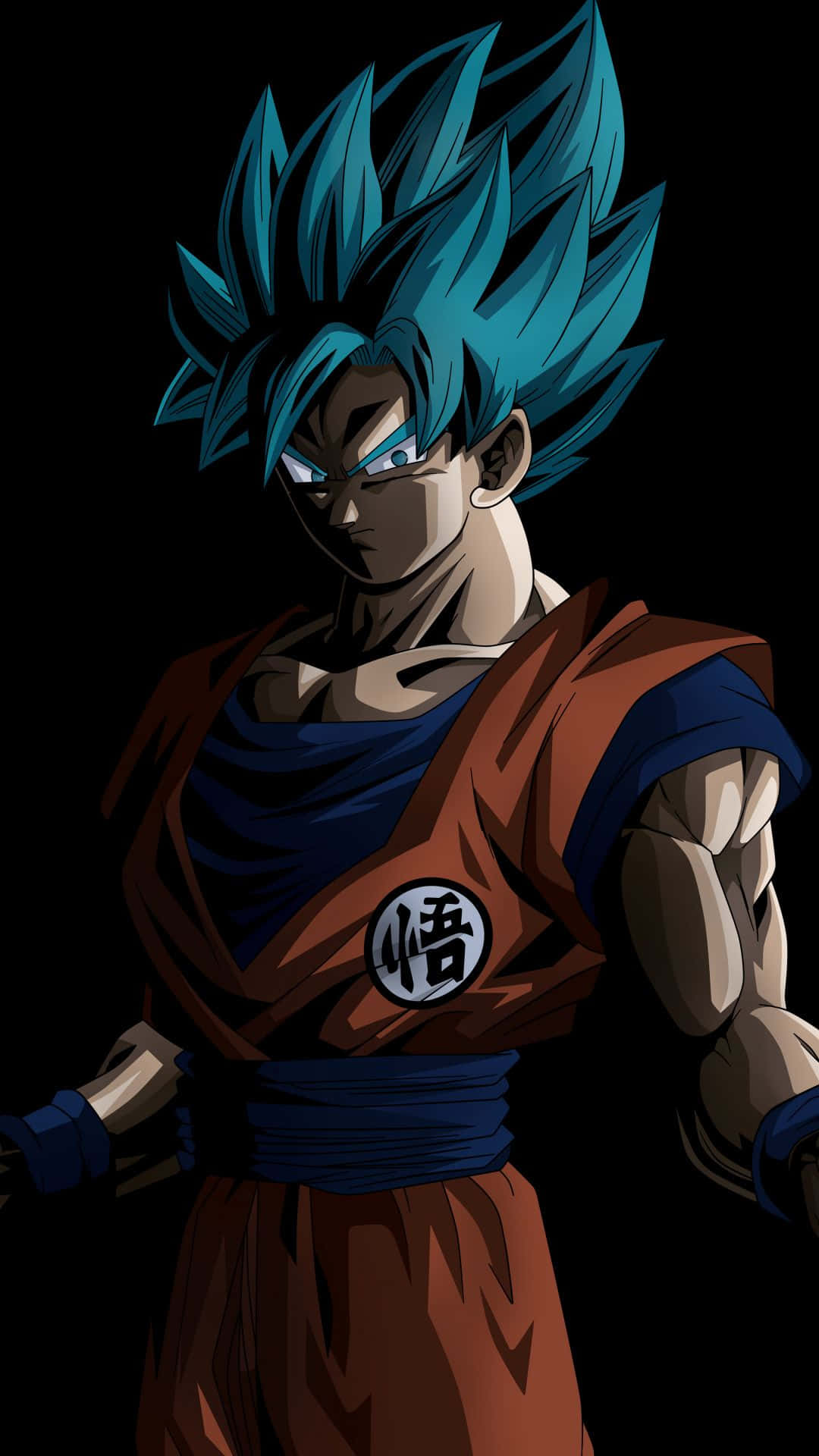 Dragon Ball Super, iPhone, blue-haired anime warrior, Full HD Phone Wallpaper
