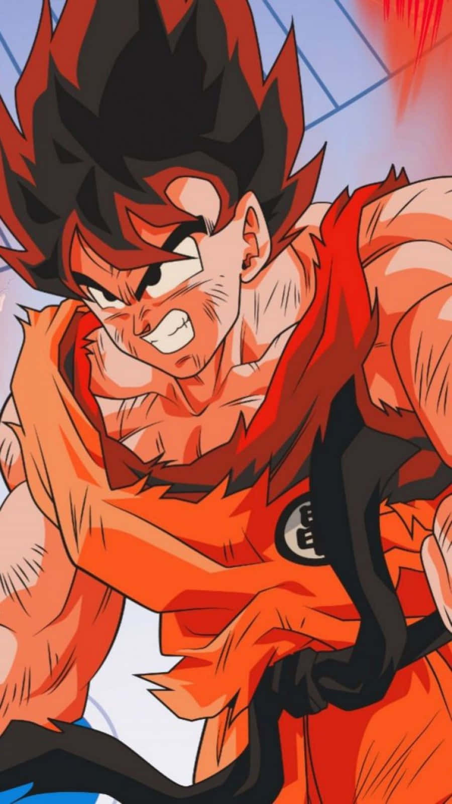 Dragon Ball Super, iPhone, spiky black and red hair, HD Phone Wallpaper