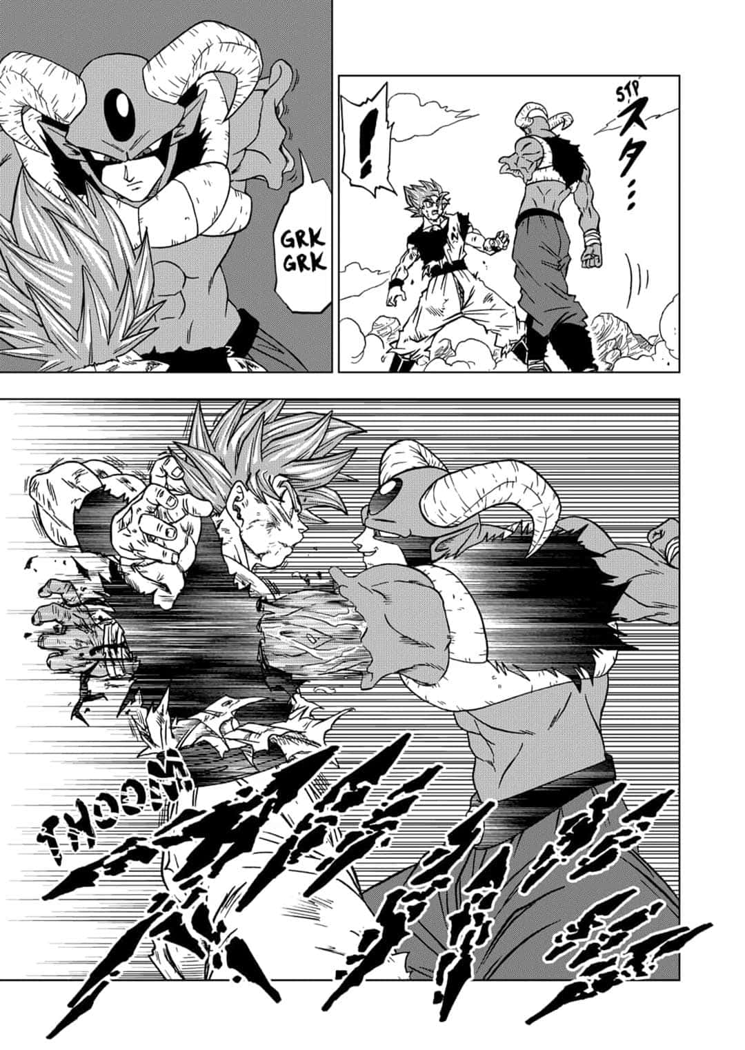 Dragon Ball Super Manga, black and white manga panels, muscular characters, HD Phone Wallpaper